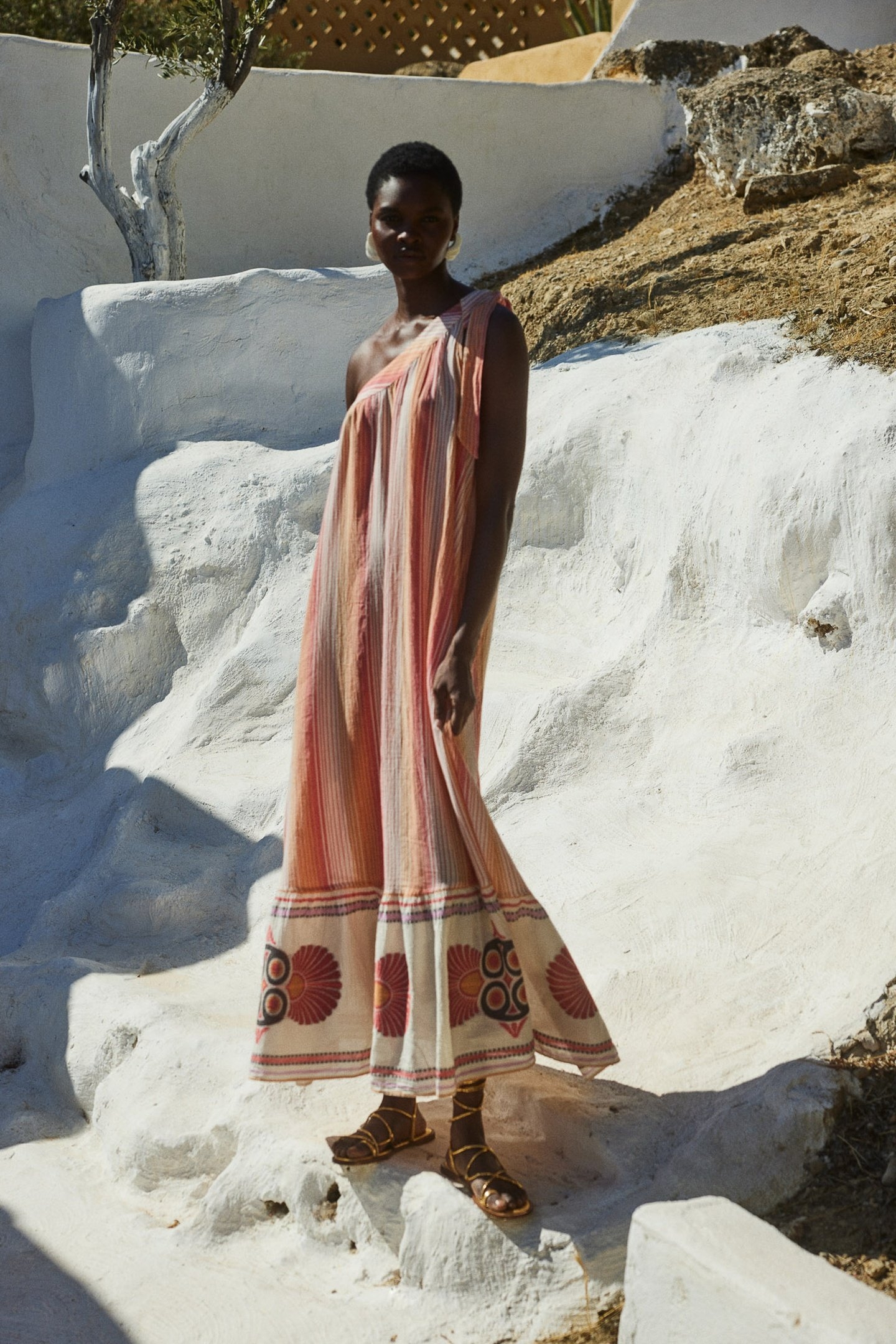 DELPHI LONG DRESS JACQUARD RED ORANGE 7