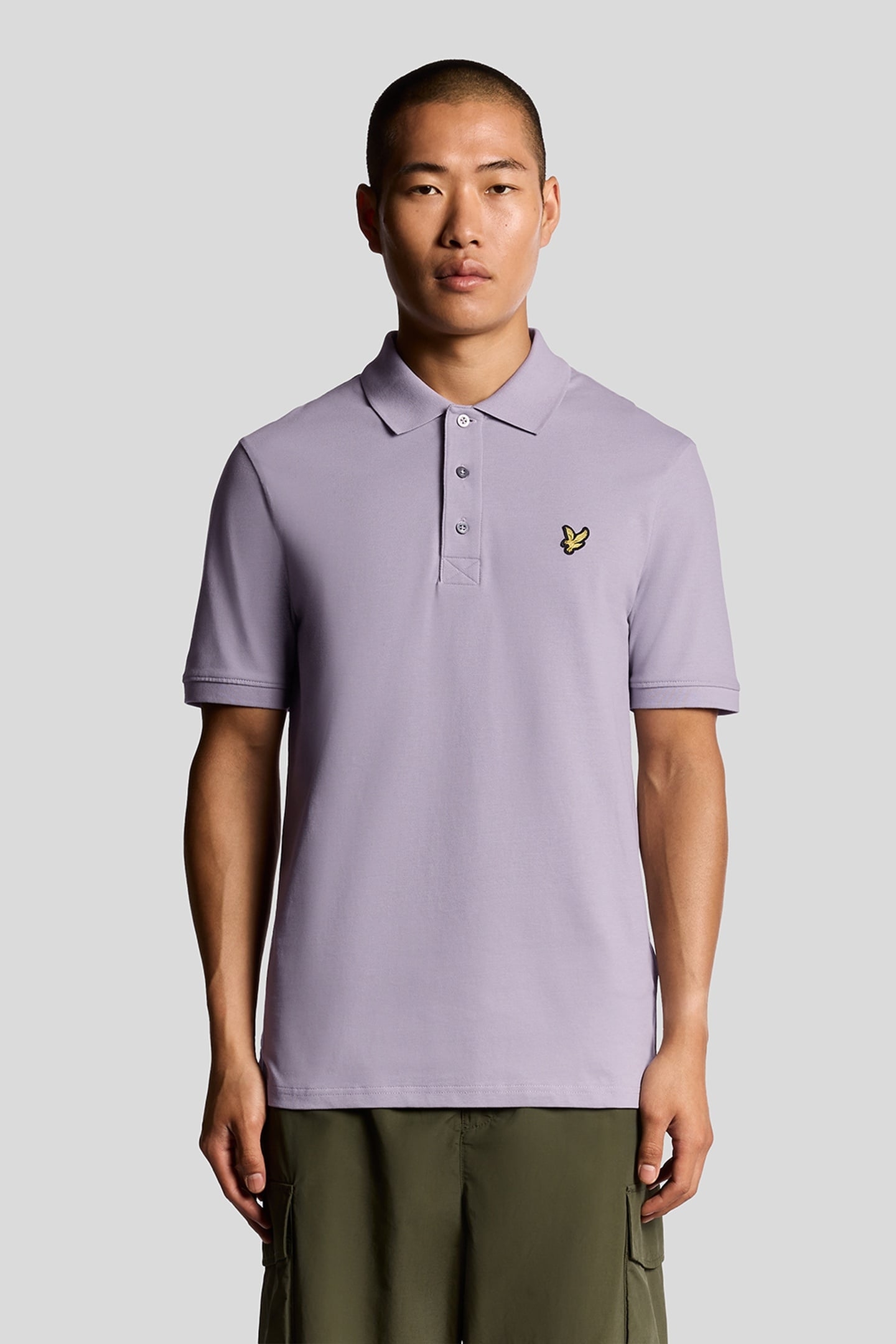 PLAIN POLO SHIRT ASH LILAC 2