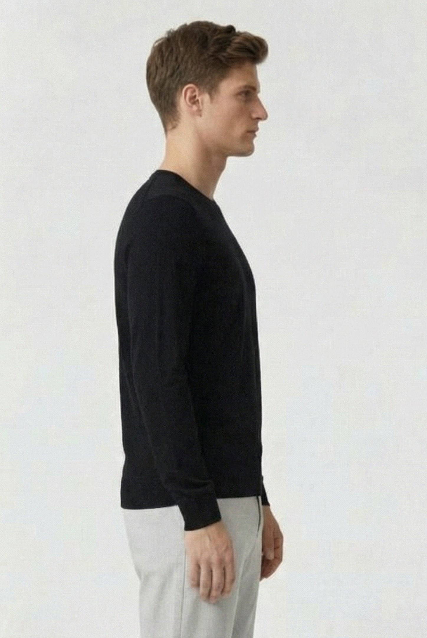 SUPERIOR WOOL CREW NECK CK BLACK 3