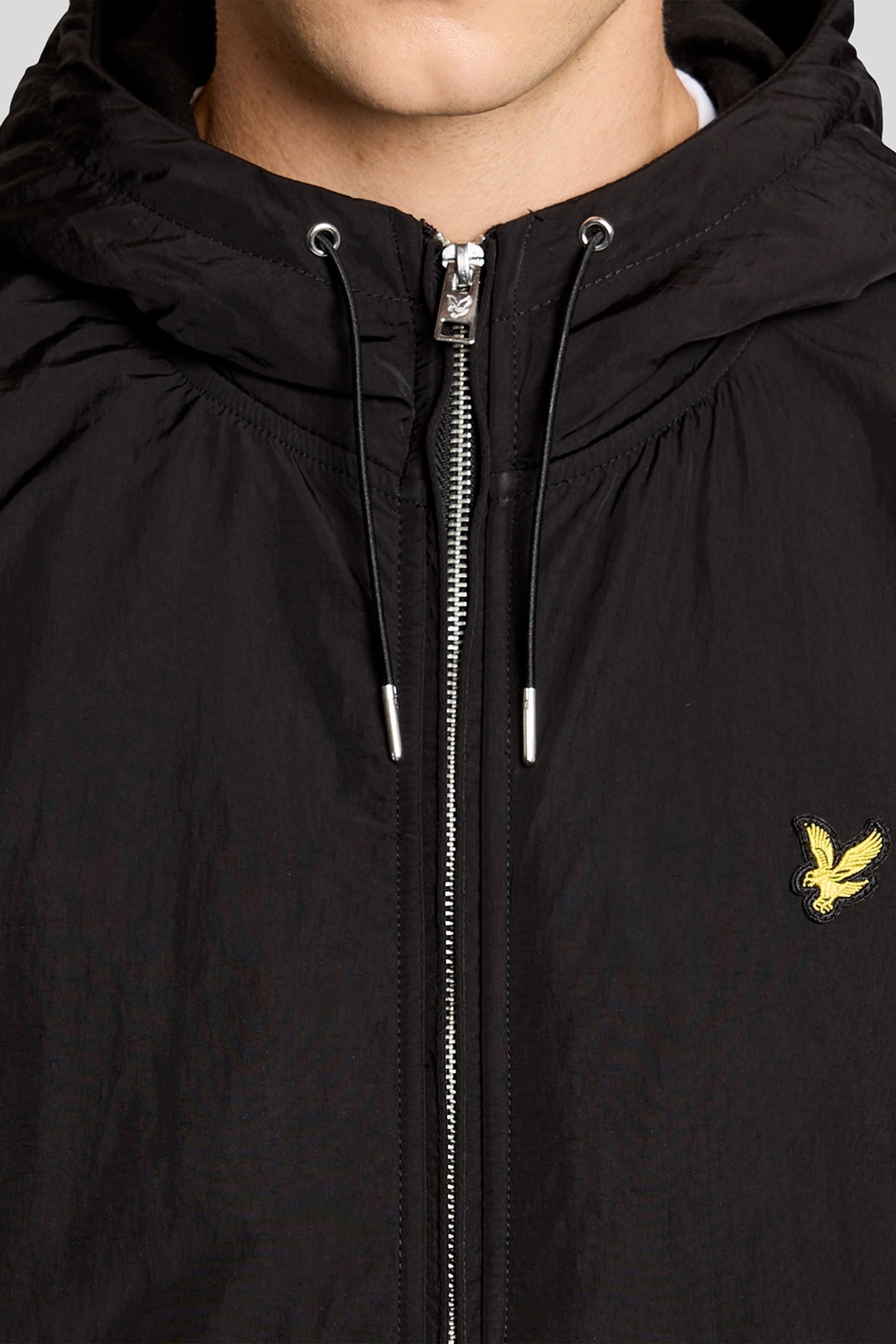 HALF RAGLAN HYBRID HOODIE JET BLACK 5