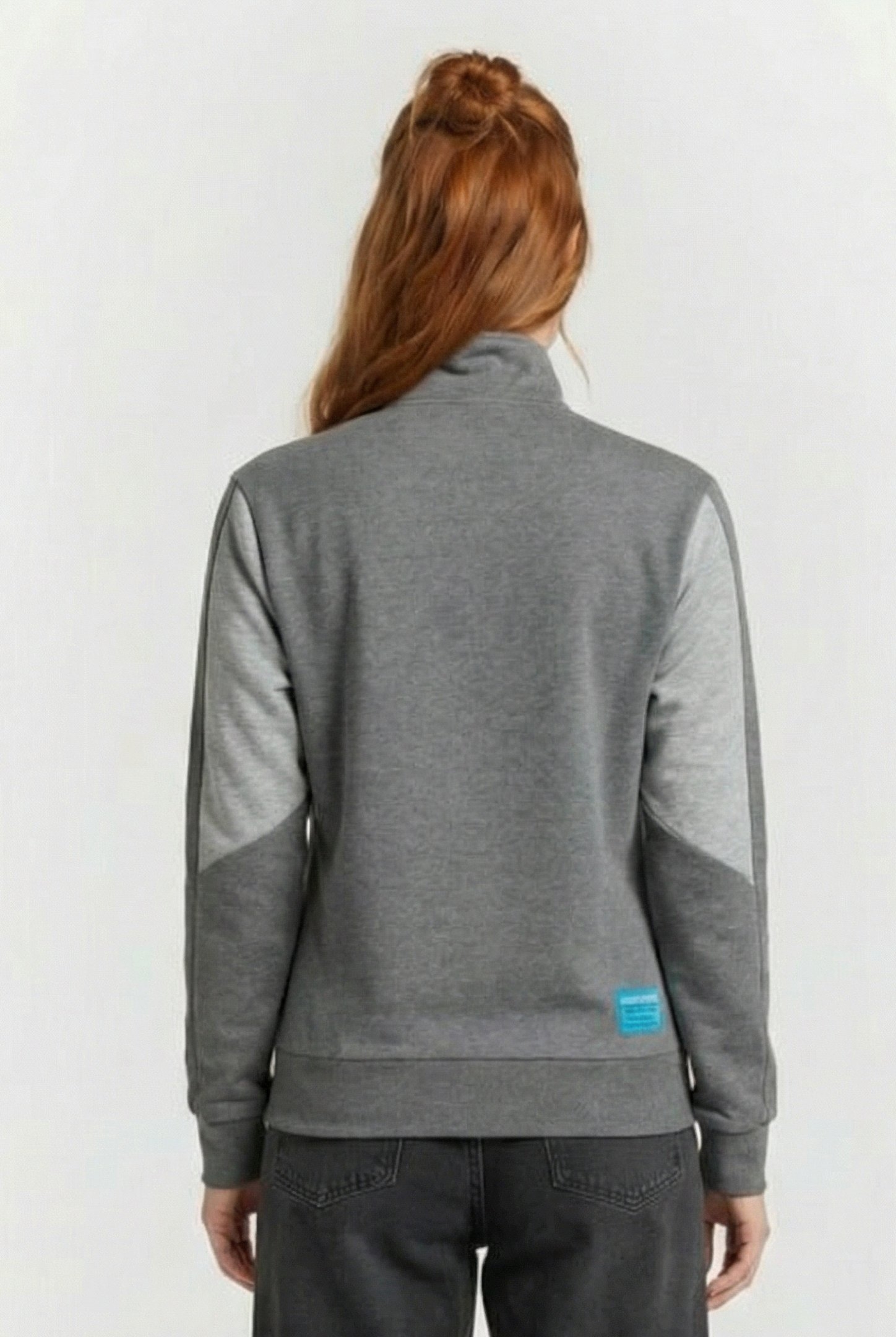 UNISEX TE F/Z JACKET DARK GREY MELANGE 4