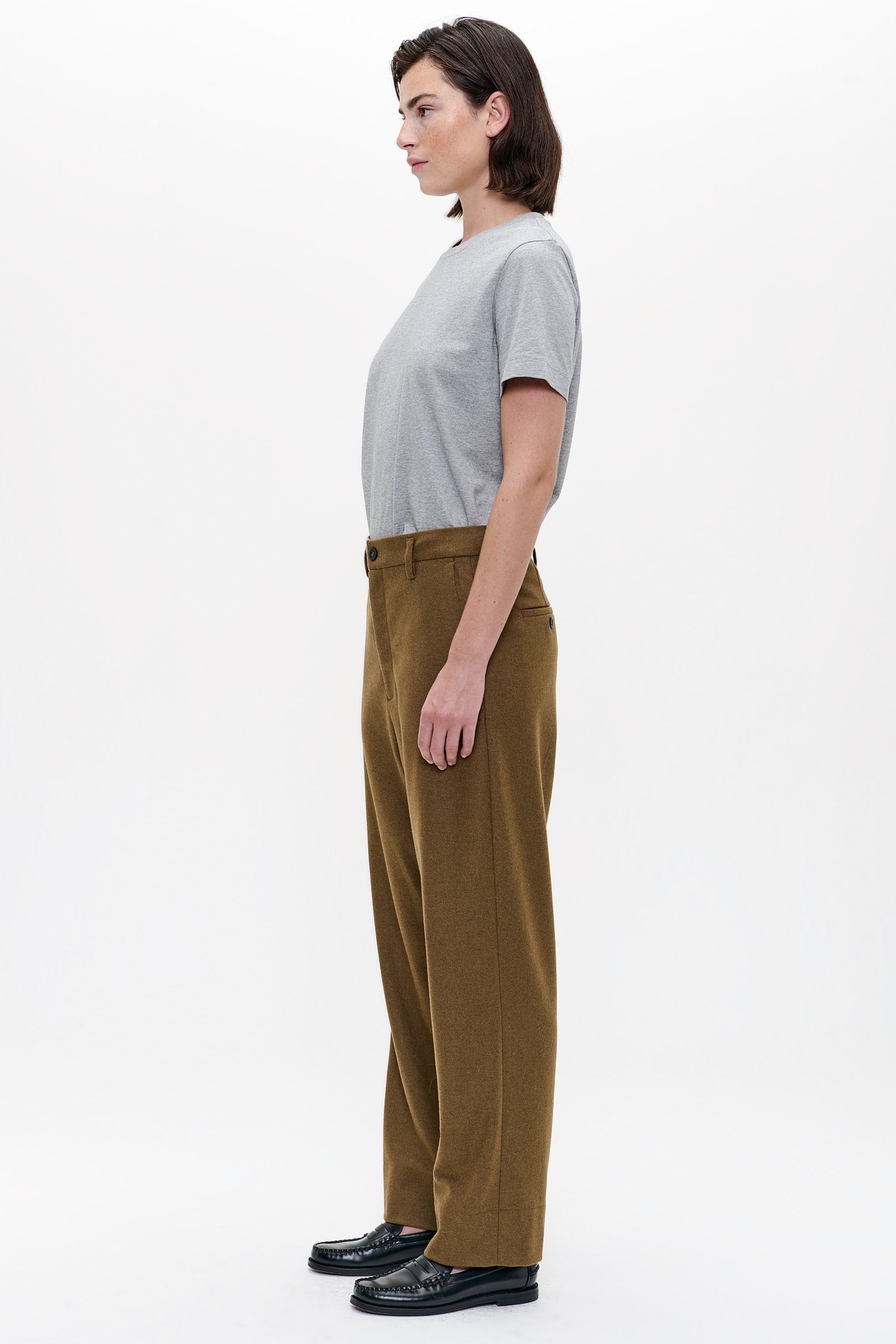RECYCLED WOOL SOHO PANTS BRONZE 4