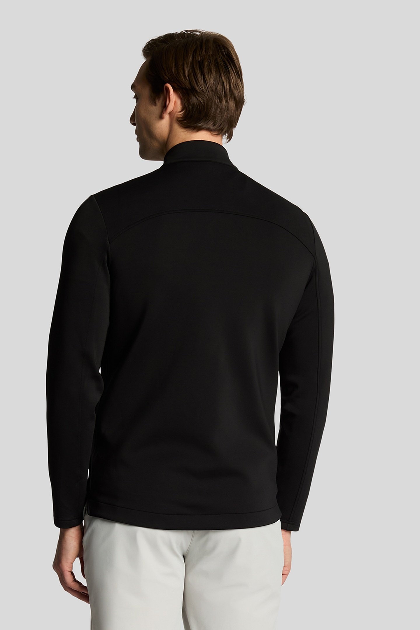 HYBRID QUILTED FULL ZIP GOLF JACKET JET BLACK 3