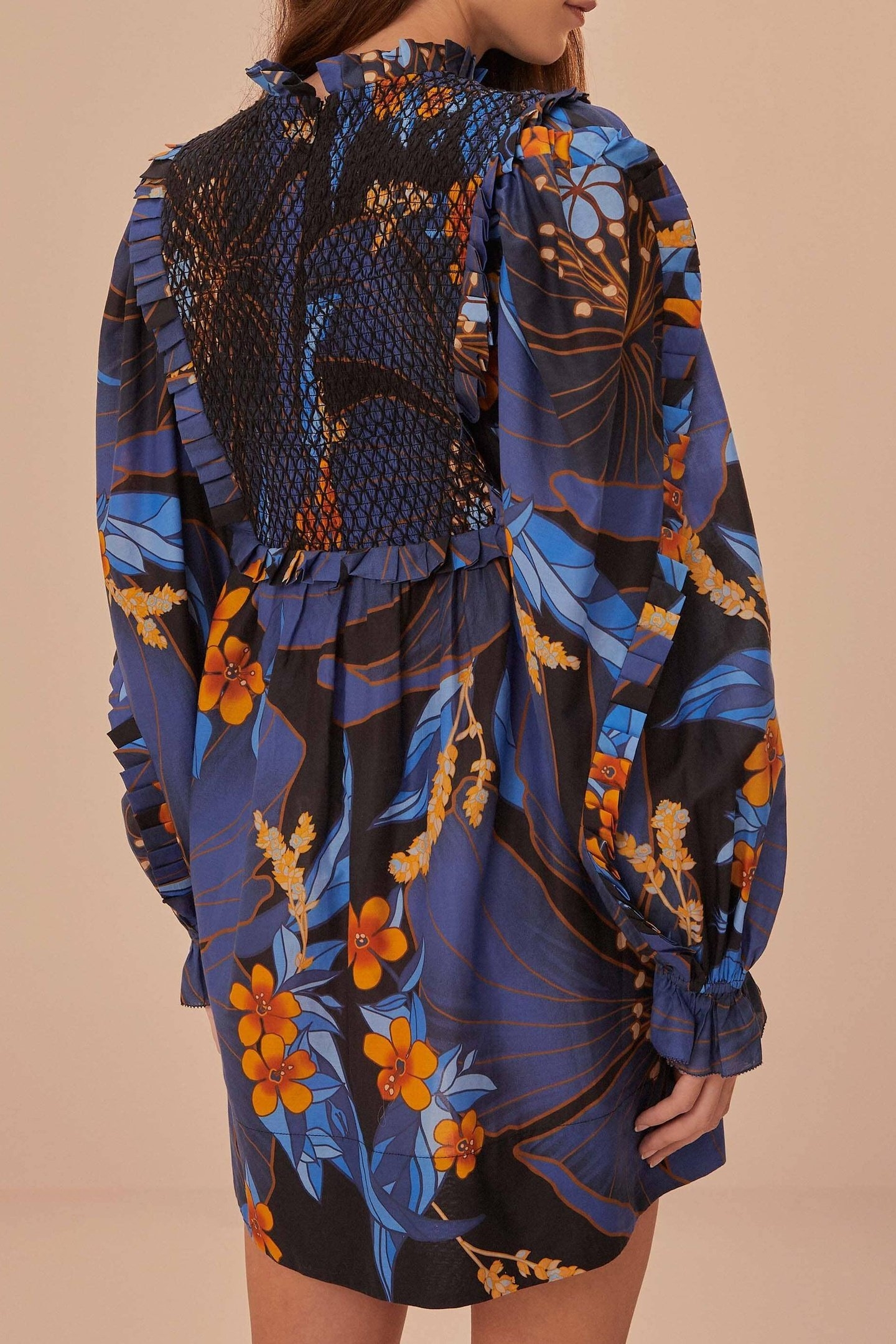 PIETRA FLORAL BLACK MINI DRESS 3