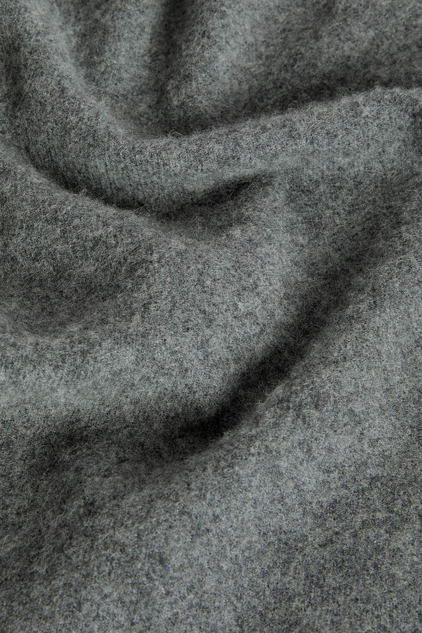 PLAIN LAMBSWOOL SCARF MID GREY MARL 2