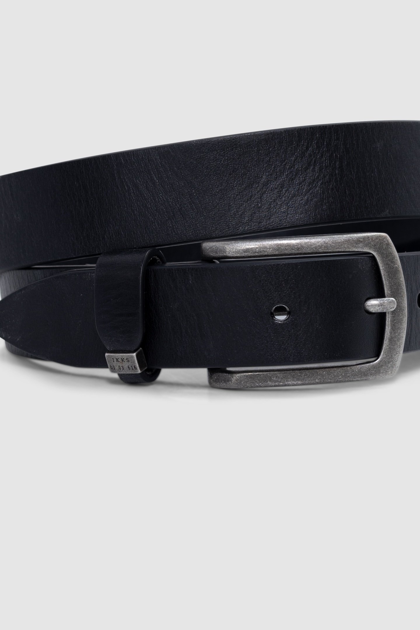 BLACK LEATHER BELT 1