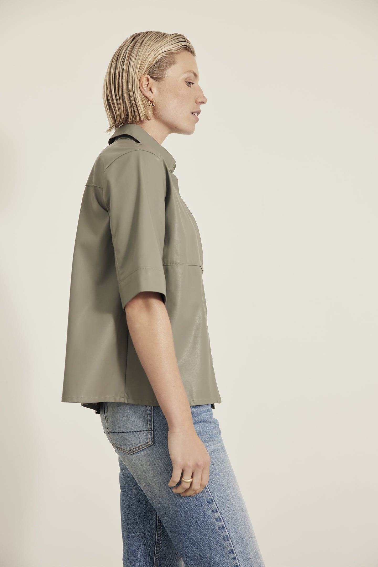 REINA BLOUSE MUD GREEN 5