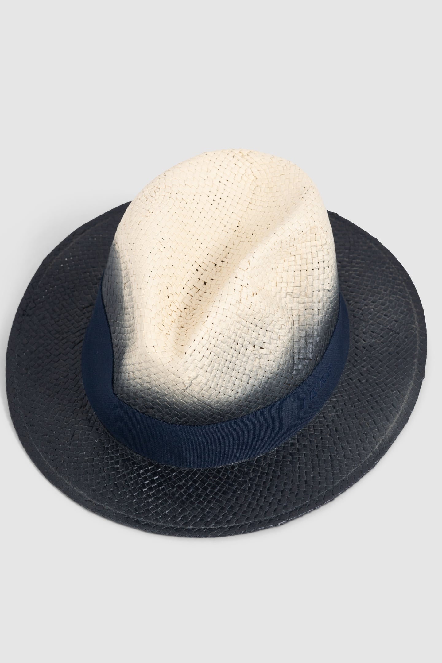 DEEP DYE EFFECT BEIGE AND NAVY HAT 5