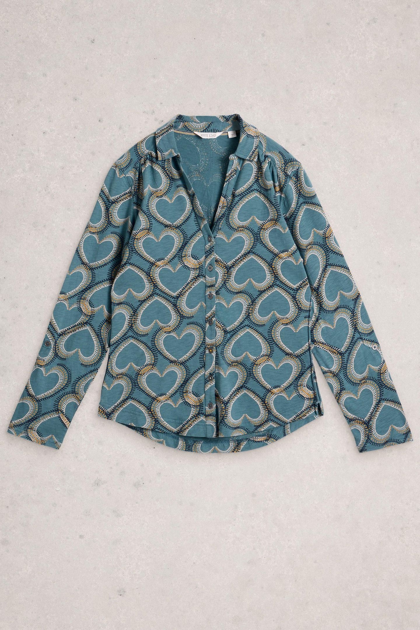 ANNIE JERSEY SHIRT BLUE PRINT 3