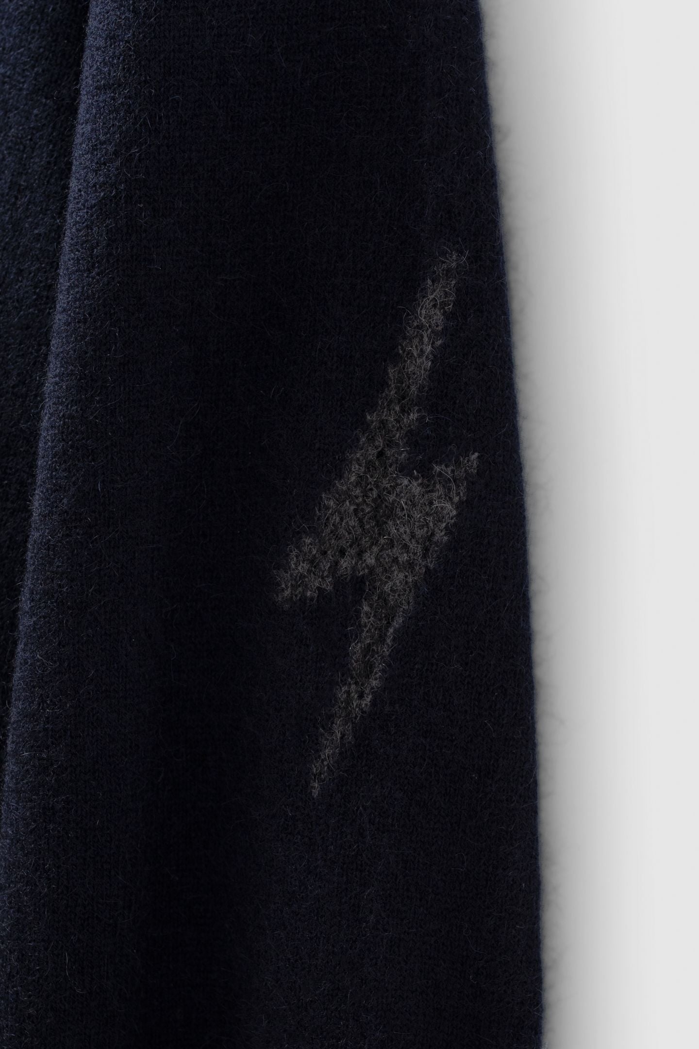 NAVY PURE CASHMERE ZIPPED HOODED CARDIGAN 6