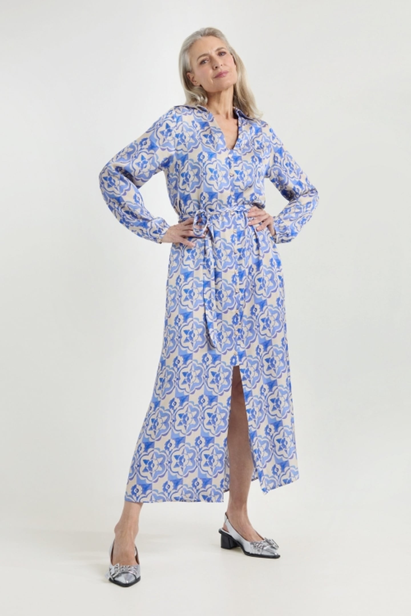 JACCO DRESS ROYAL BLUE PRINT 1