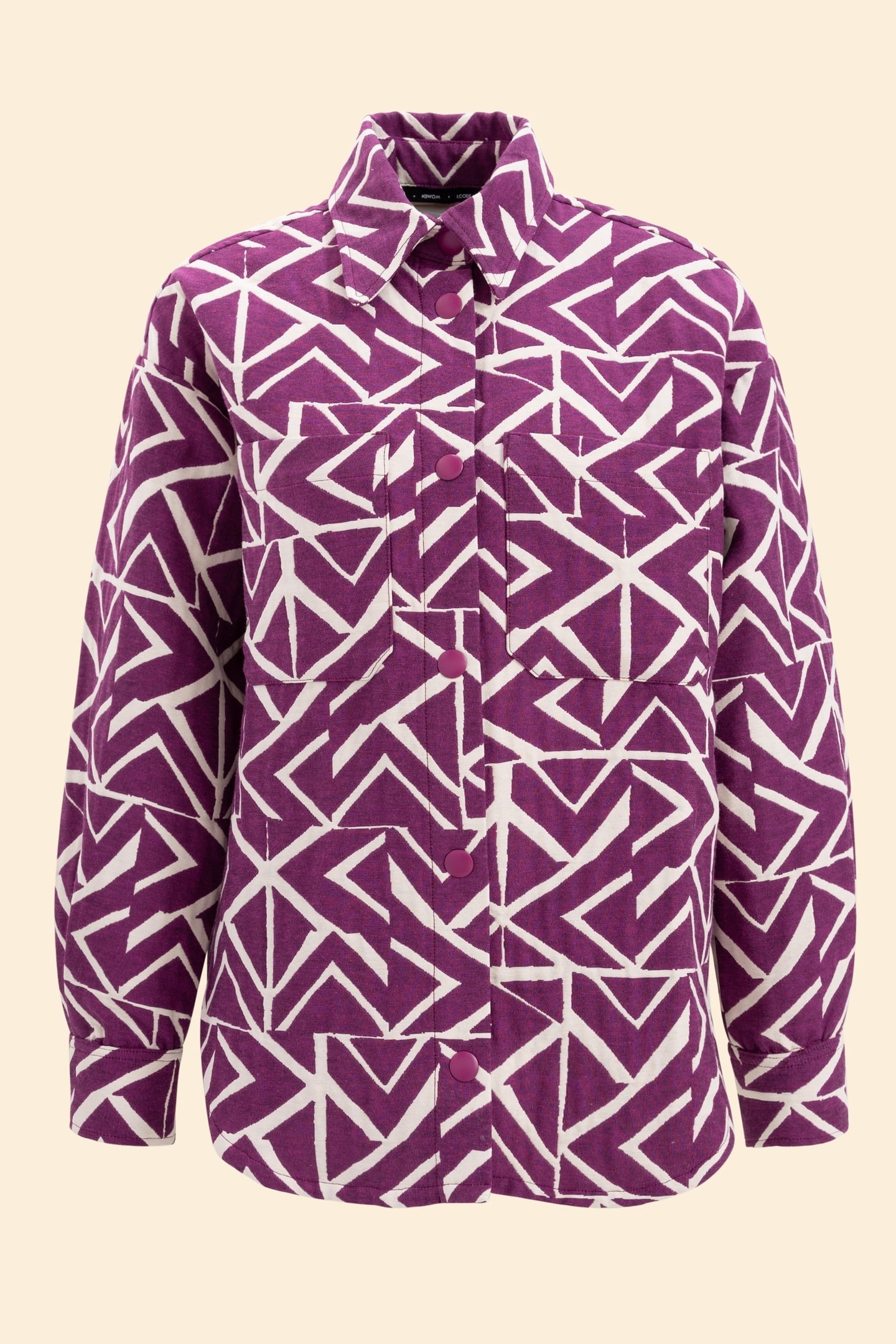 JACQUARD VIOLET JACKET WITH GRAPHIC PATTERN VIOLINE 4