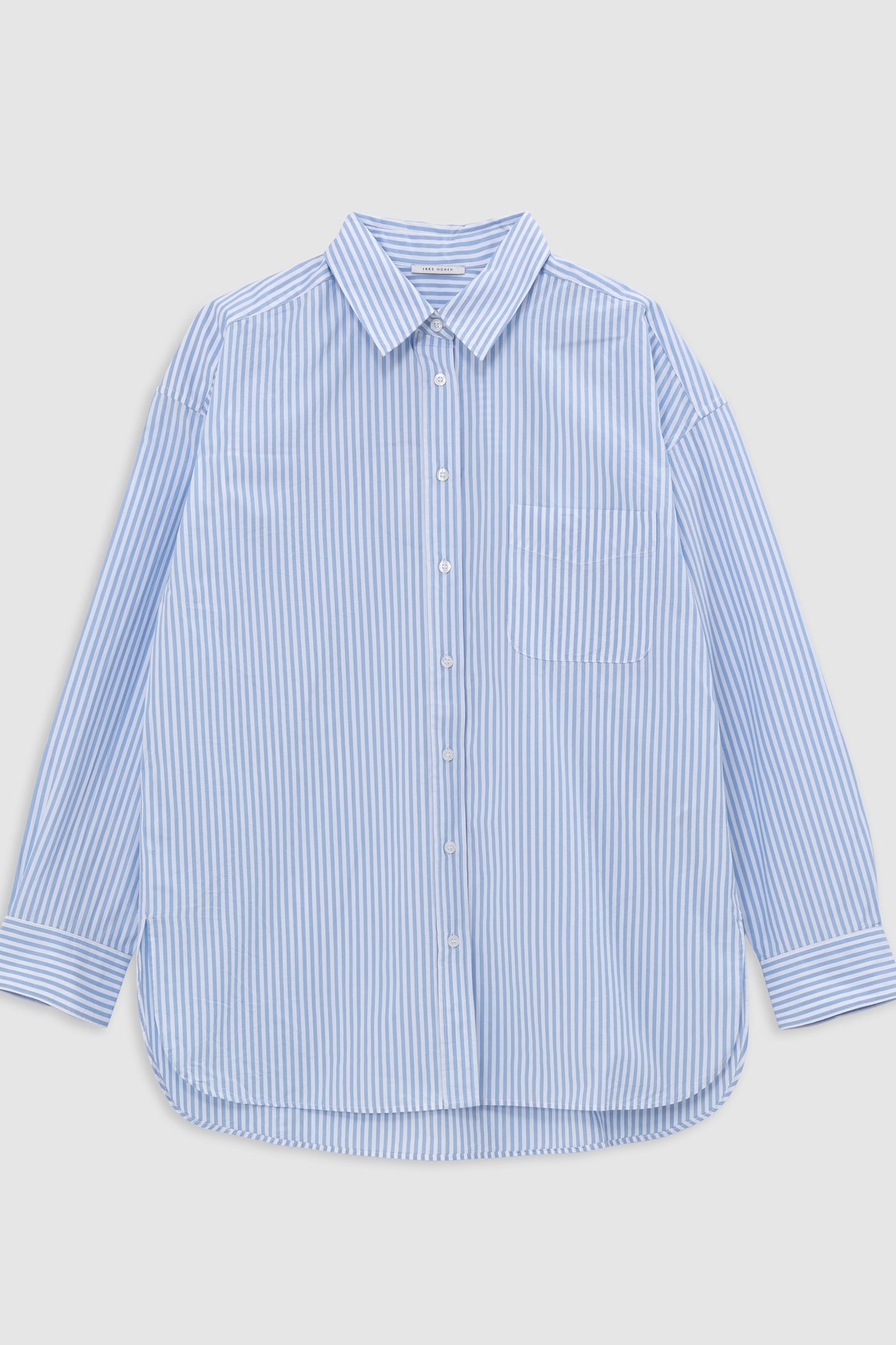 OVERSIZED BLUE STRIPED ORGANIC COTTON SHIRT 4