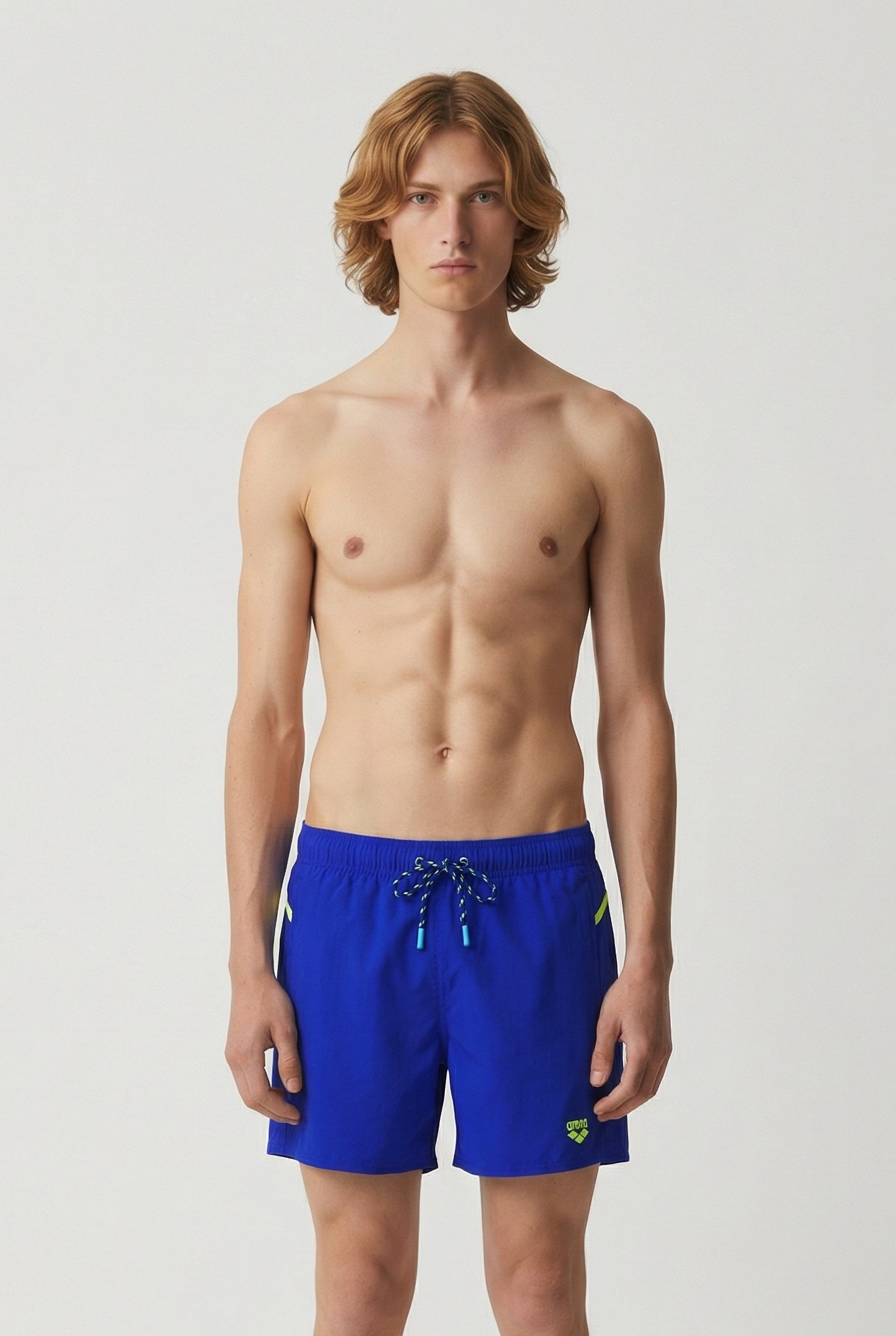 MEN'S ARENA PRO_FILE BEACH SHORT NEON BLUE-SOFT GREEN 1