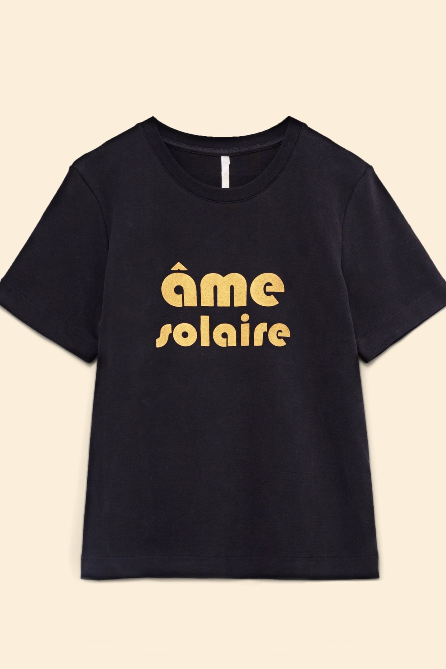 SHORT-SLEEVED BLACK T-SHIRT WITH CAMEL MESSAGE BLACK 5