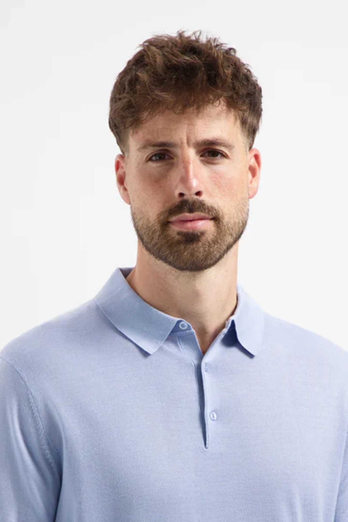 POLO LONG SLEEVE 100% MERINO ALPINE BLUE 3