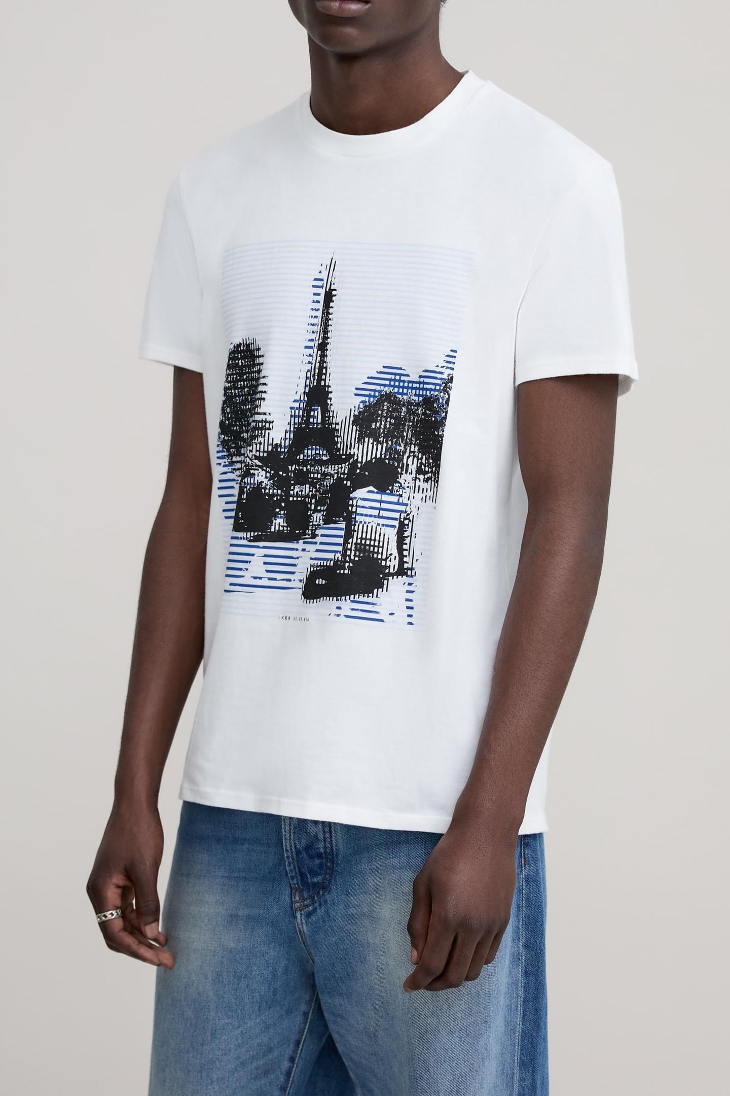 WHITE ORGANIC COTTON EIFFEL TOWER T-SHIRT 4