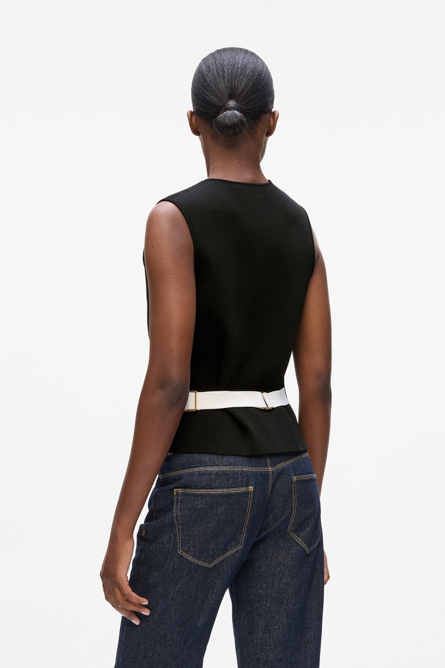 BLACK KNIT WAISTCOAT 4