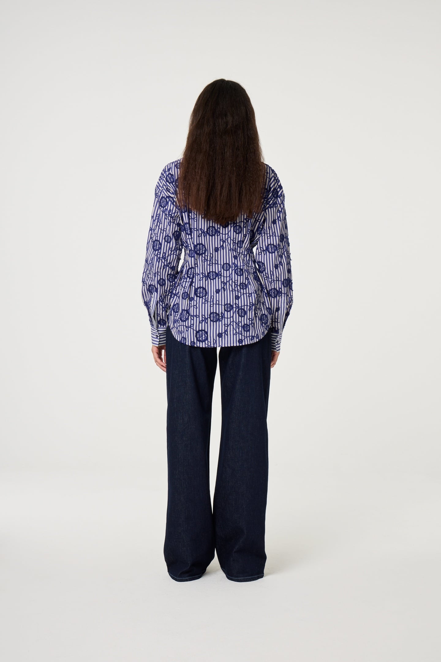 ROSINA BLOUSE COSY WHITE/ROYAL COBALT 3
