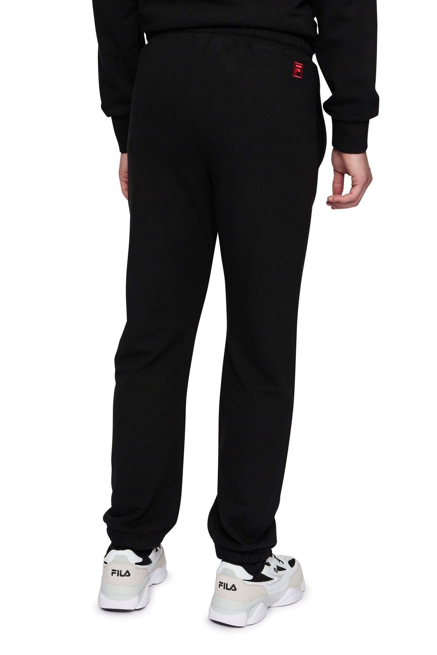 LAGESSE LOOSE SWEAT PANTS BLACK-TRUE RED 3