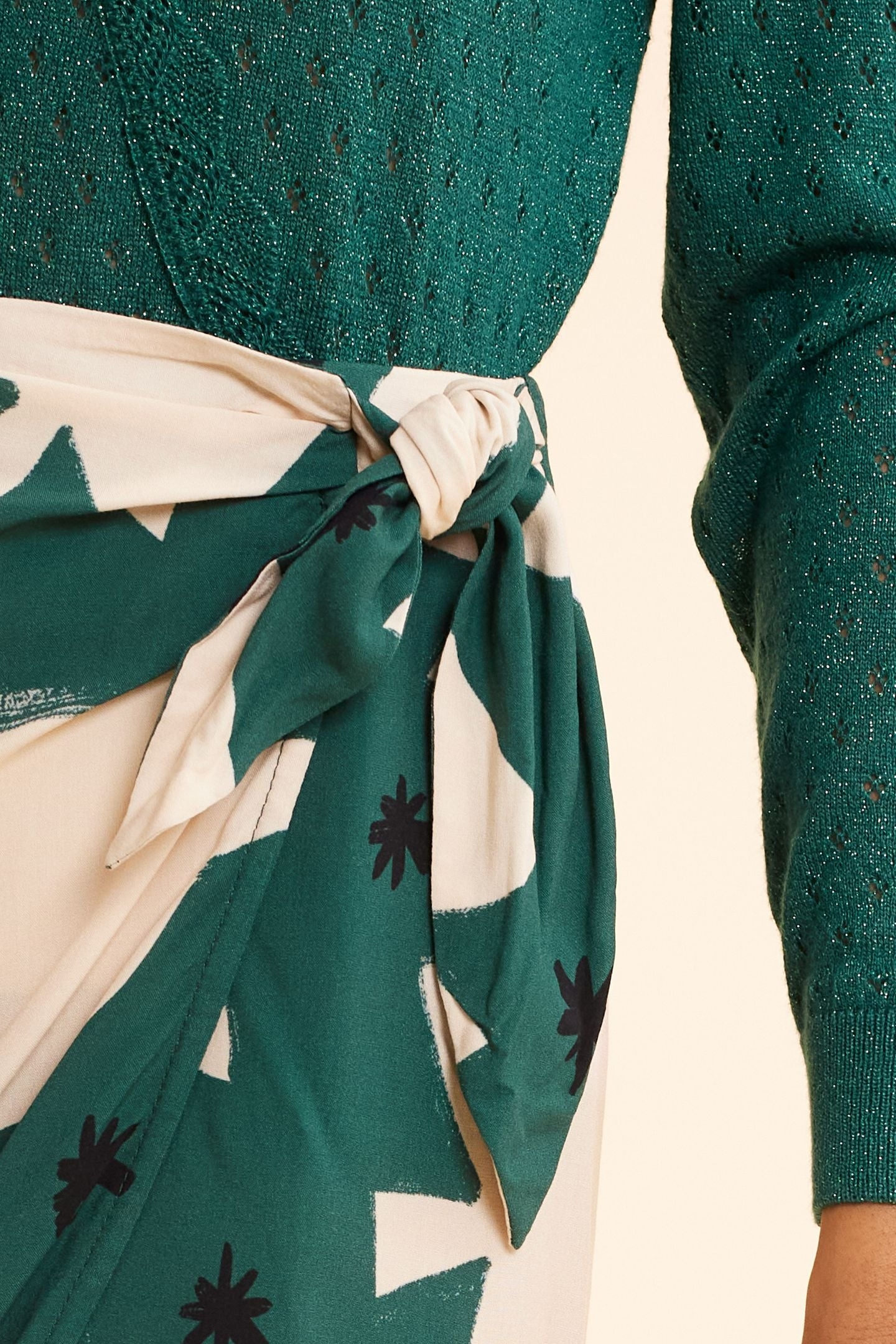 GREEN MAXI BIRD PRINT WRAP SKIRT GREEN 6