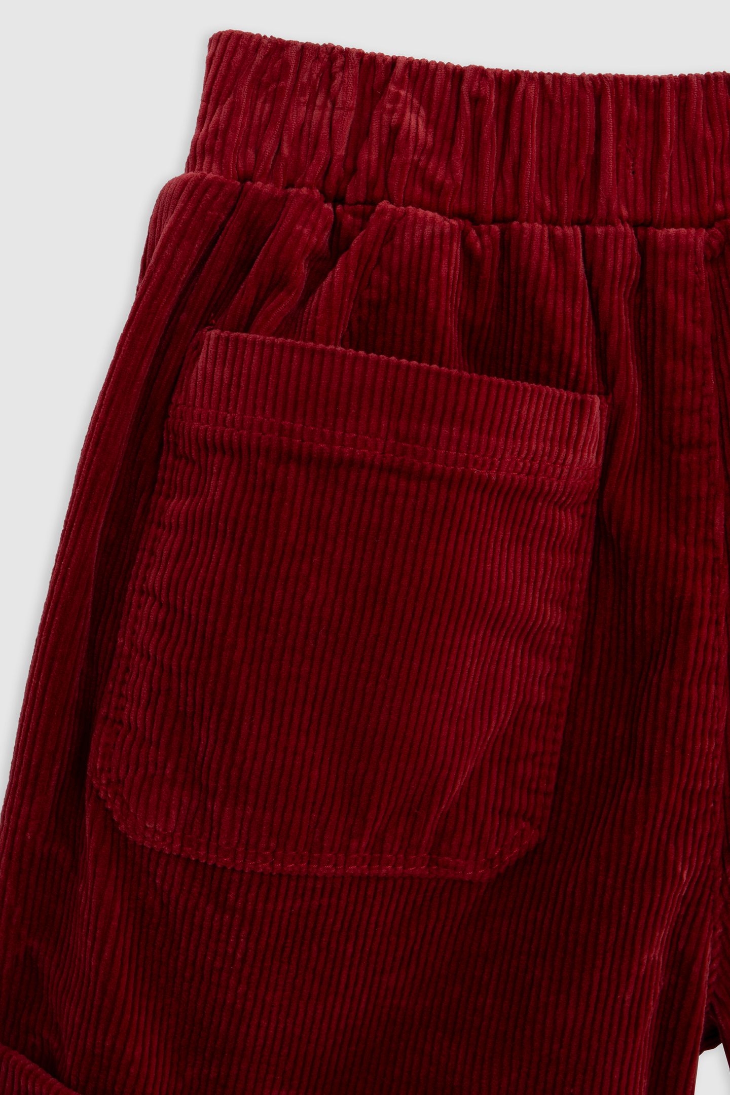 GIRLS' BURGUNDY CORDUROY SHORTS WITH BOW AND BELT 7