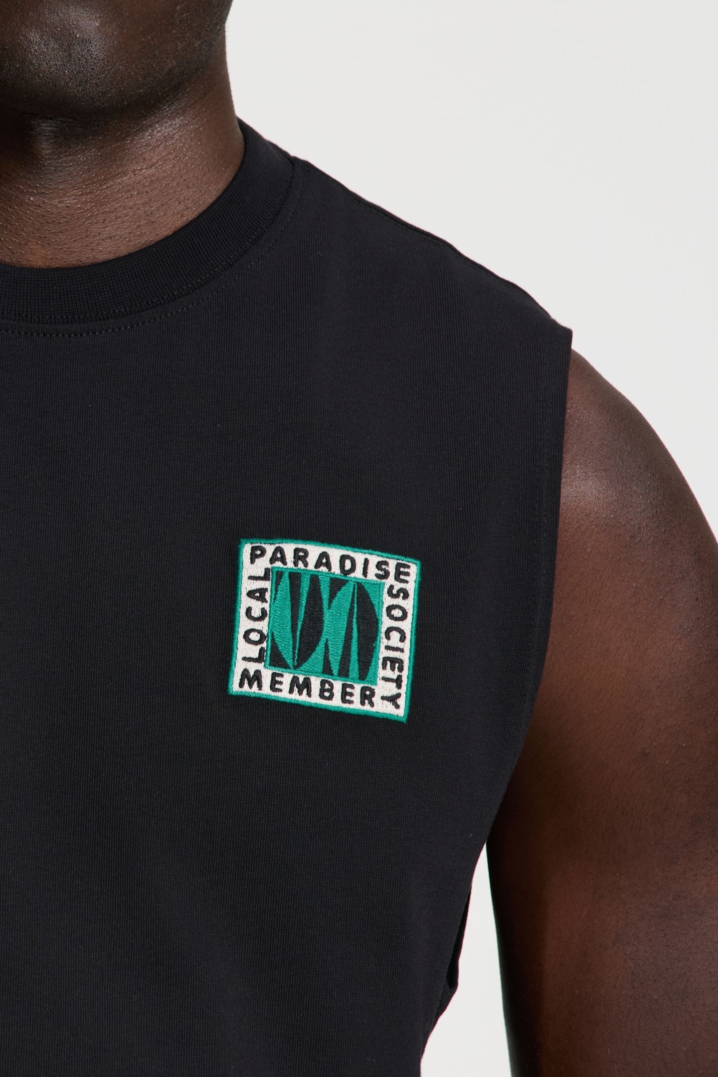 SEAN SLEEVELESS T-SHIRT PARADISE BLOCK BLACK 7