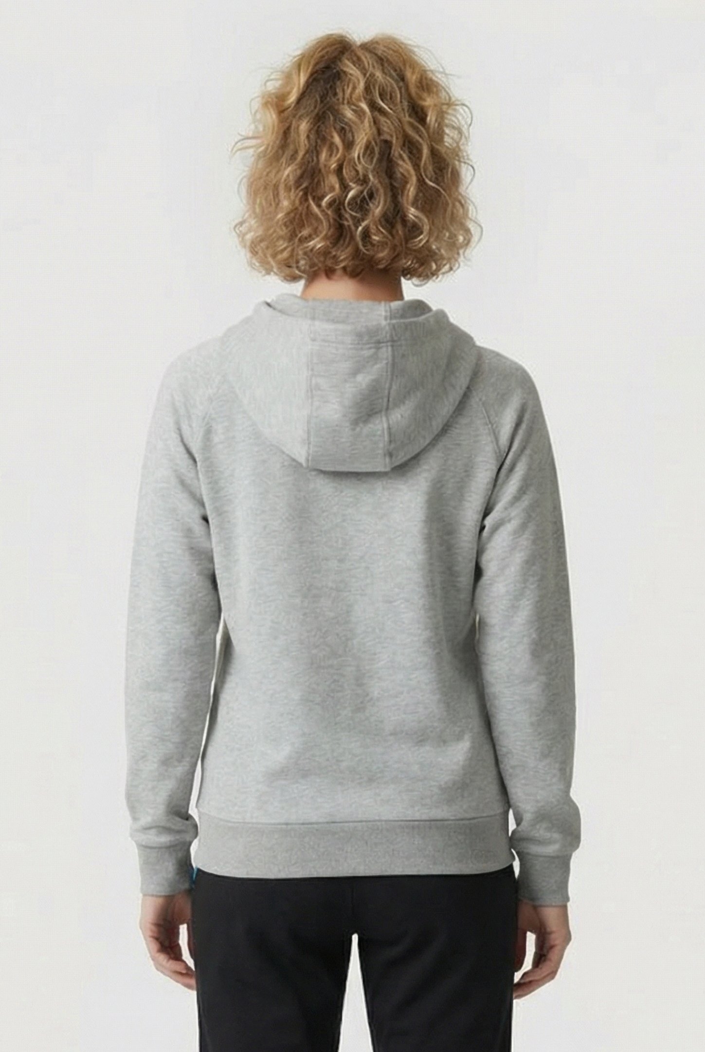 UNISEX TEAM HOODED SWEAT LACED MEDIUM GREY HEATHER-LACE 3