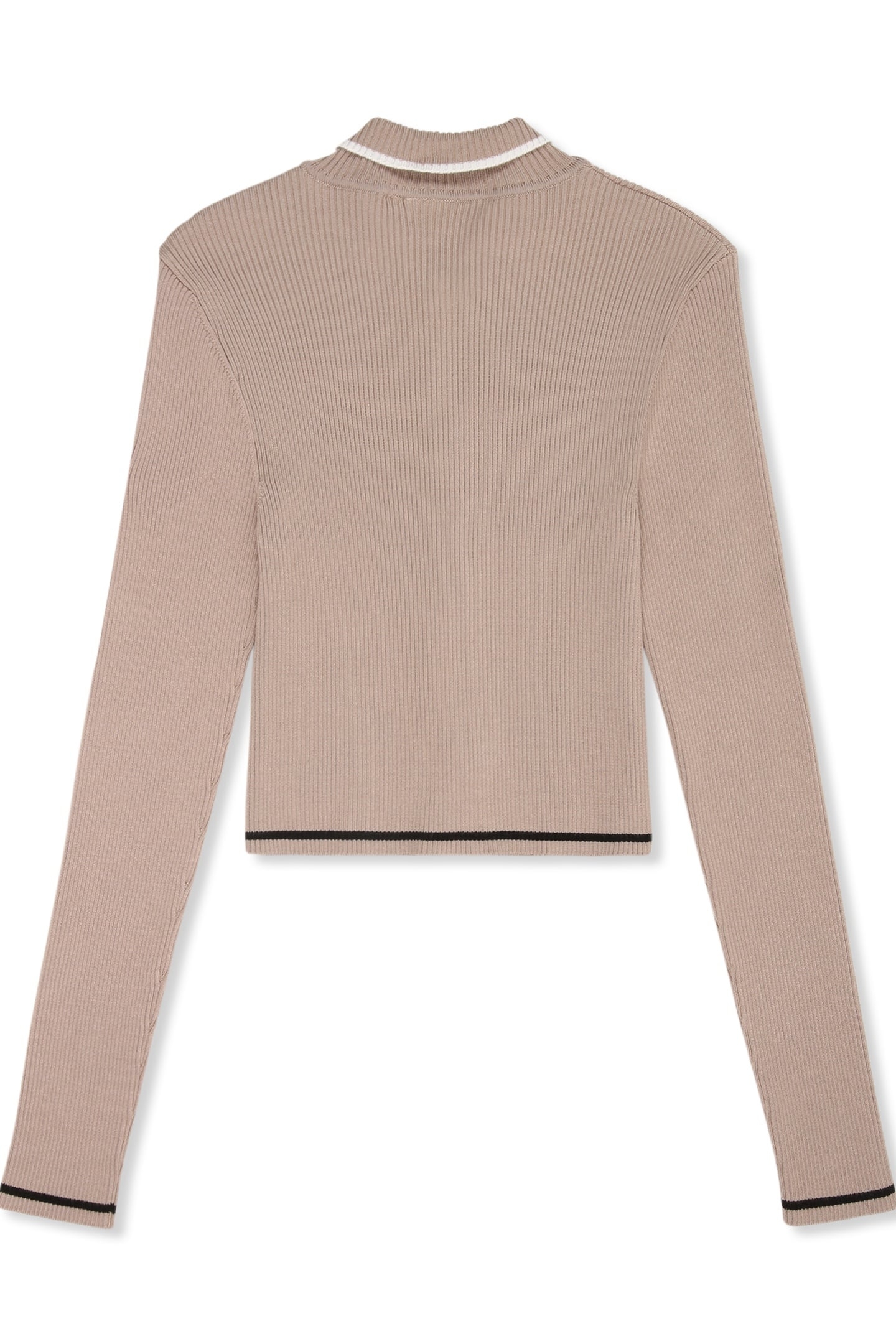 SIMONTE SLIM FULL-ZIP KNIT CARDIGAN TAUPE GRAY 4