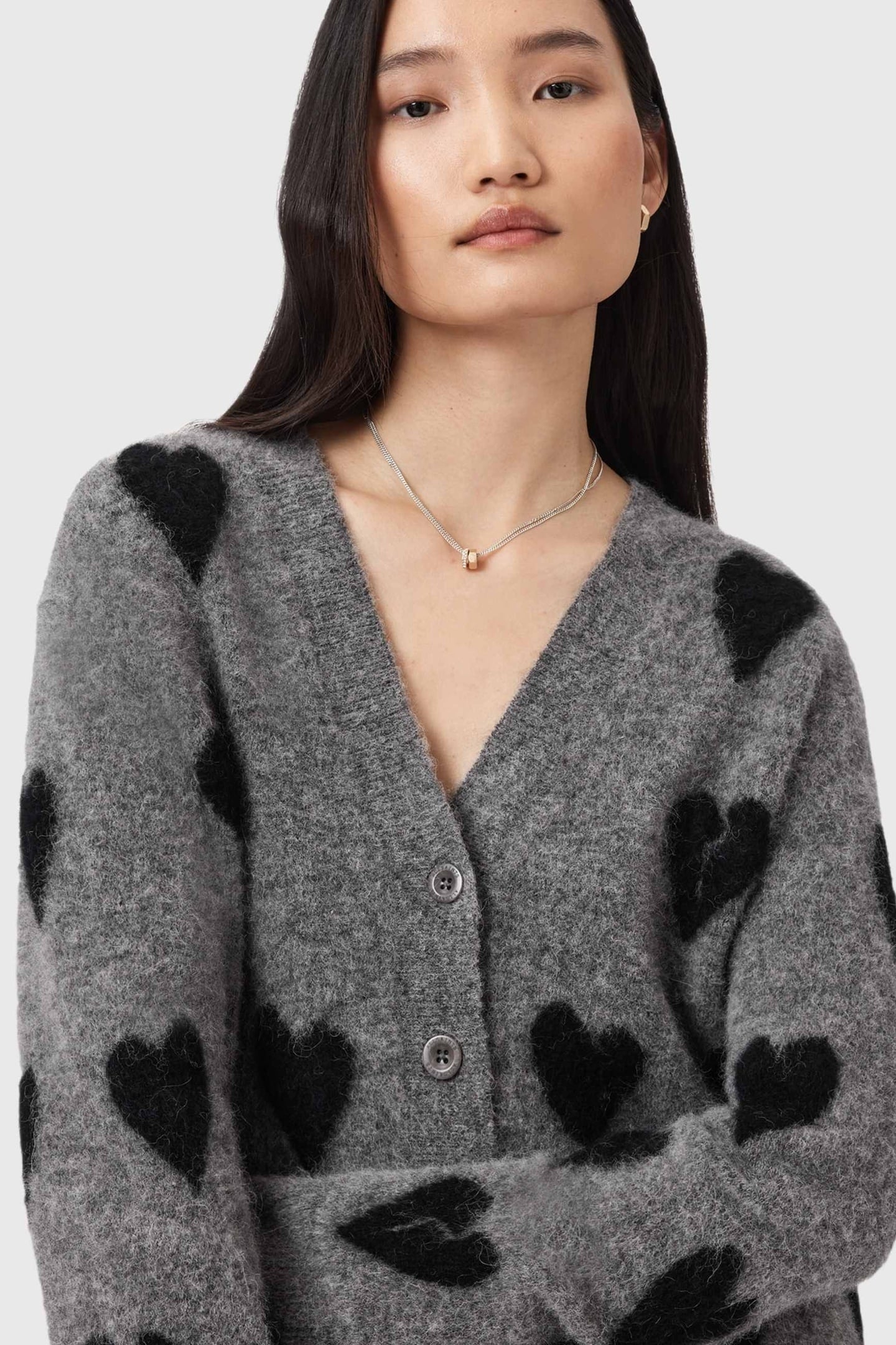 AMORA CARDIGAN GREY/BLACK 7