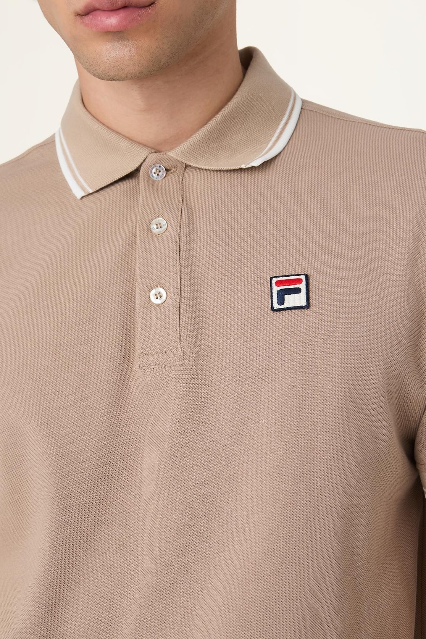 BIELLA REGULAR TIPPED POLO SHIRT TAUPE GRAY 6