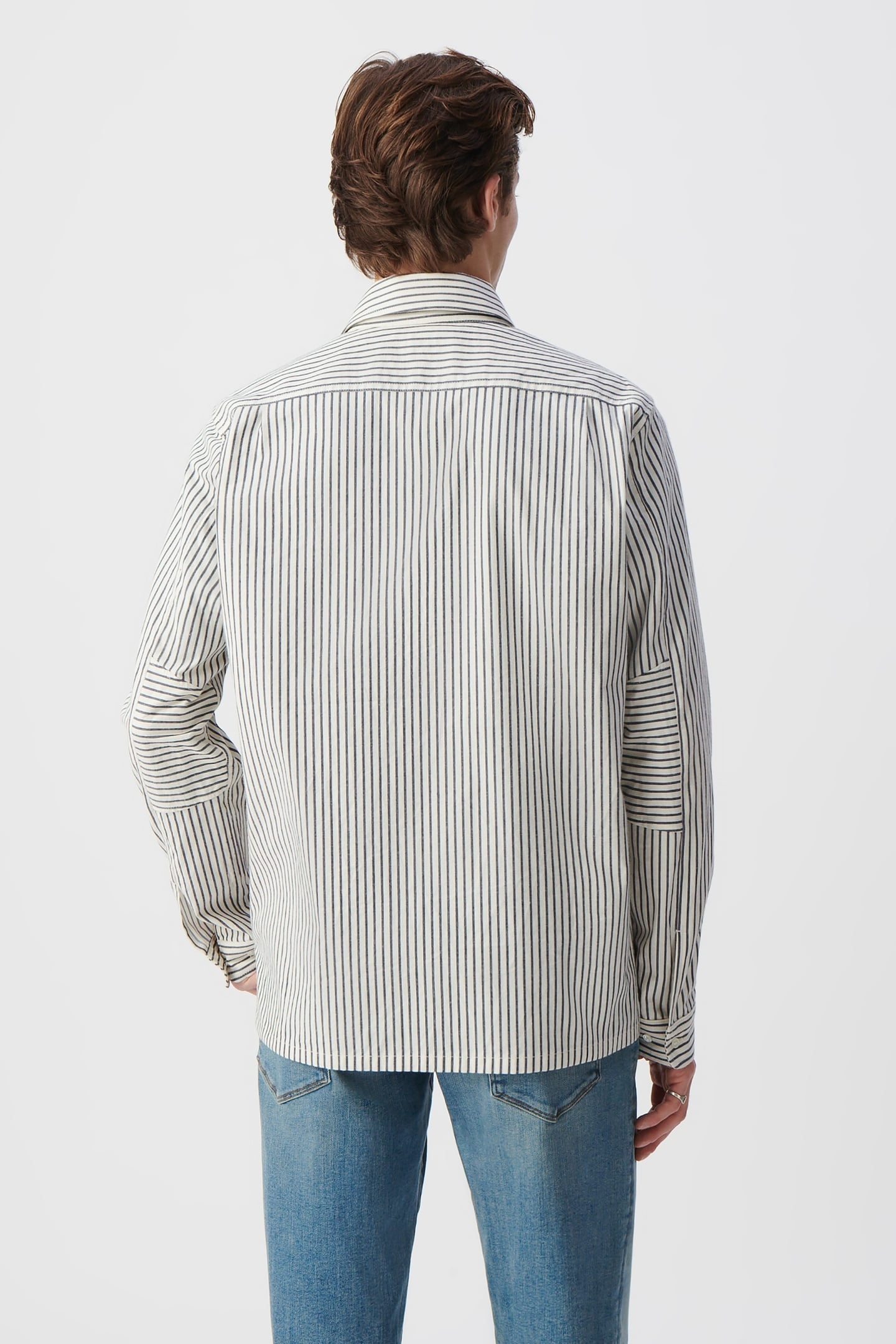 INK STRIPED REGULAR OVERSHIRT 4