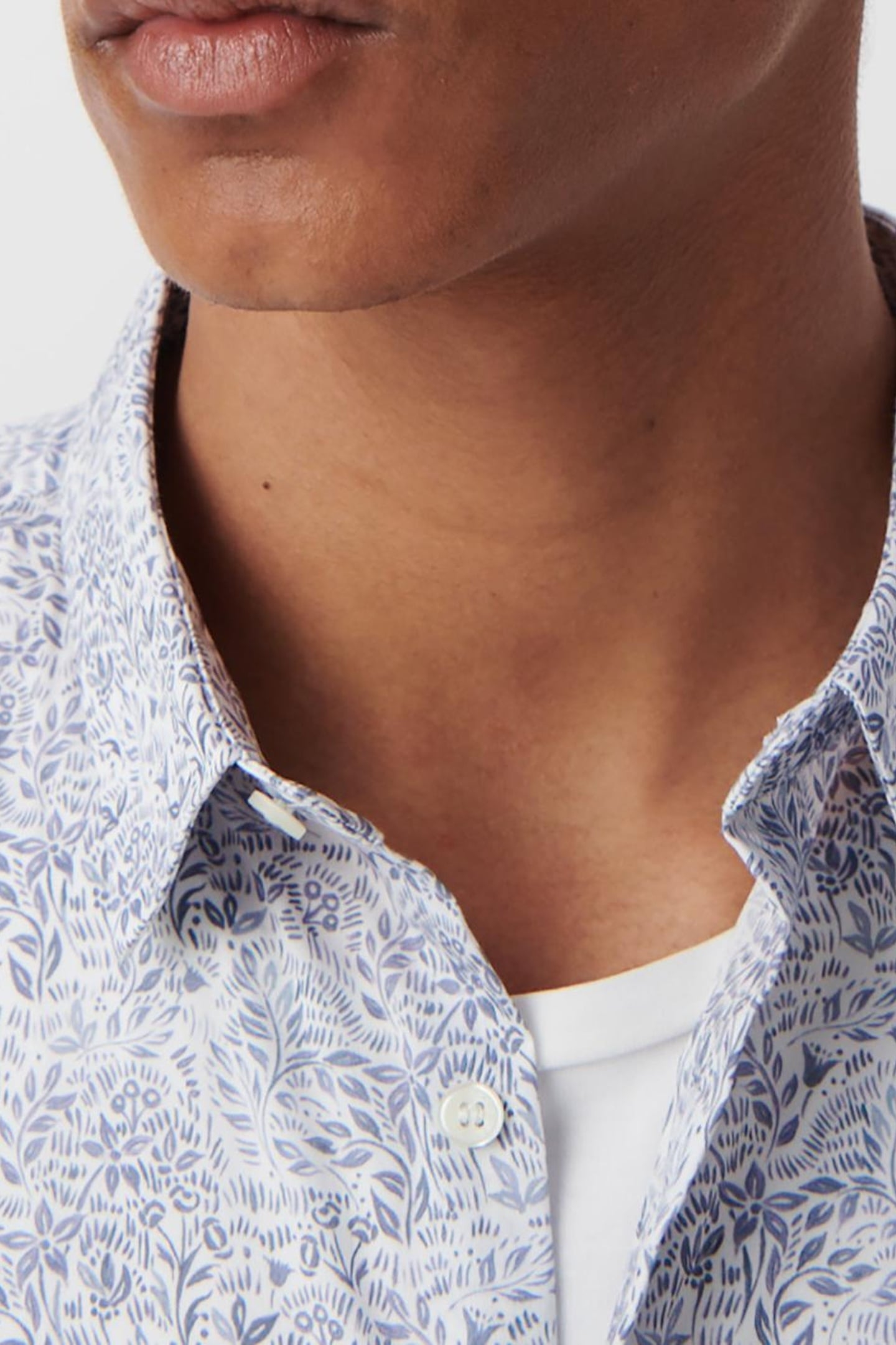 STORM FLORAL LIBERTY FABRIC SLIM SHIRT 6