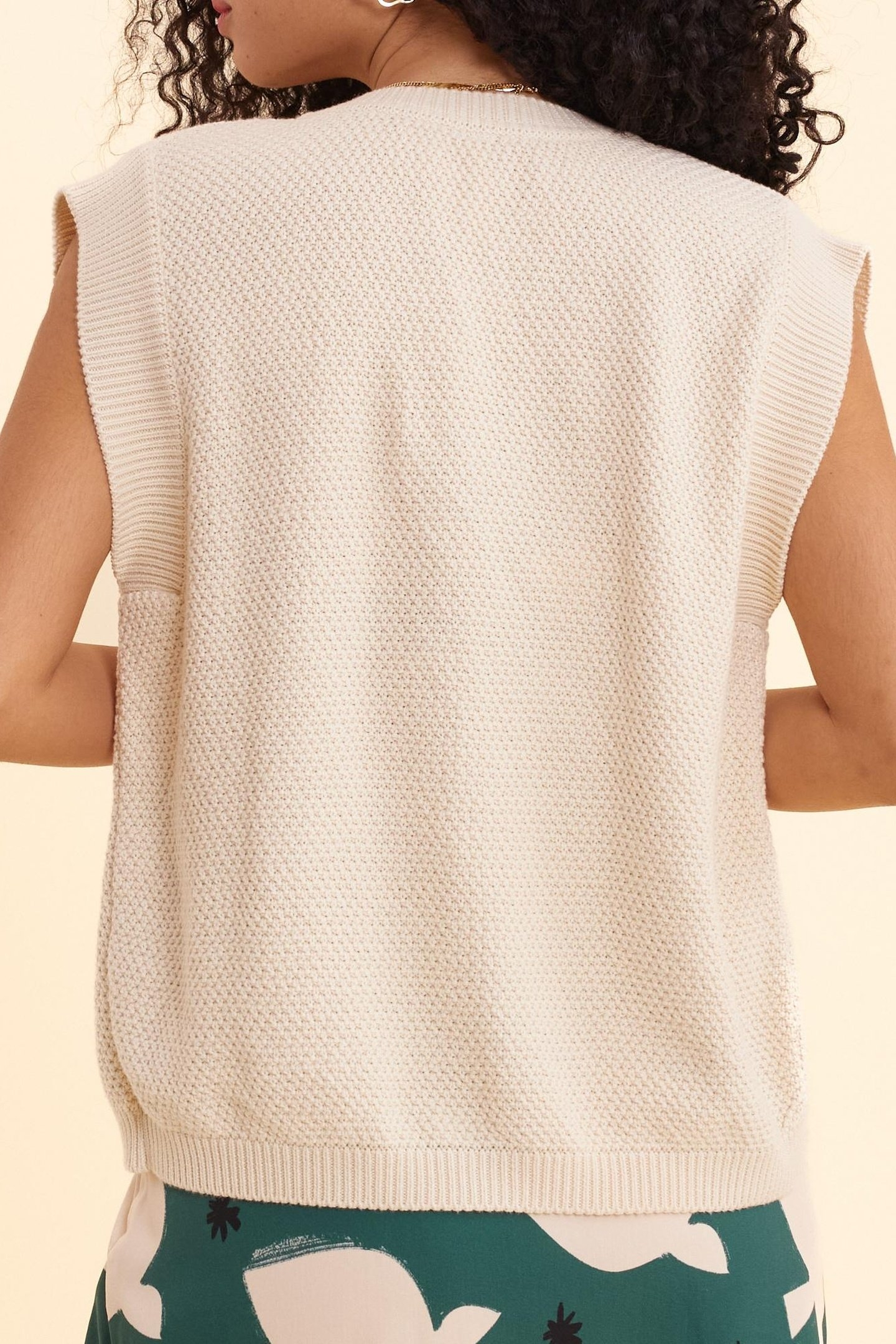 ECRU KNIT GILET ECRU 3