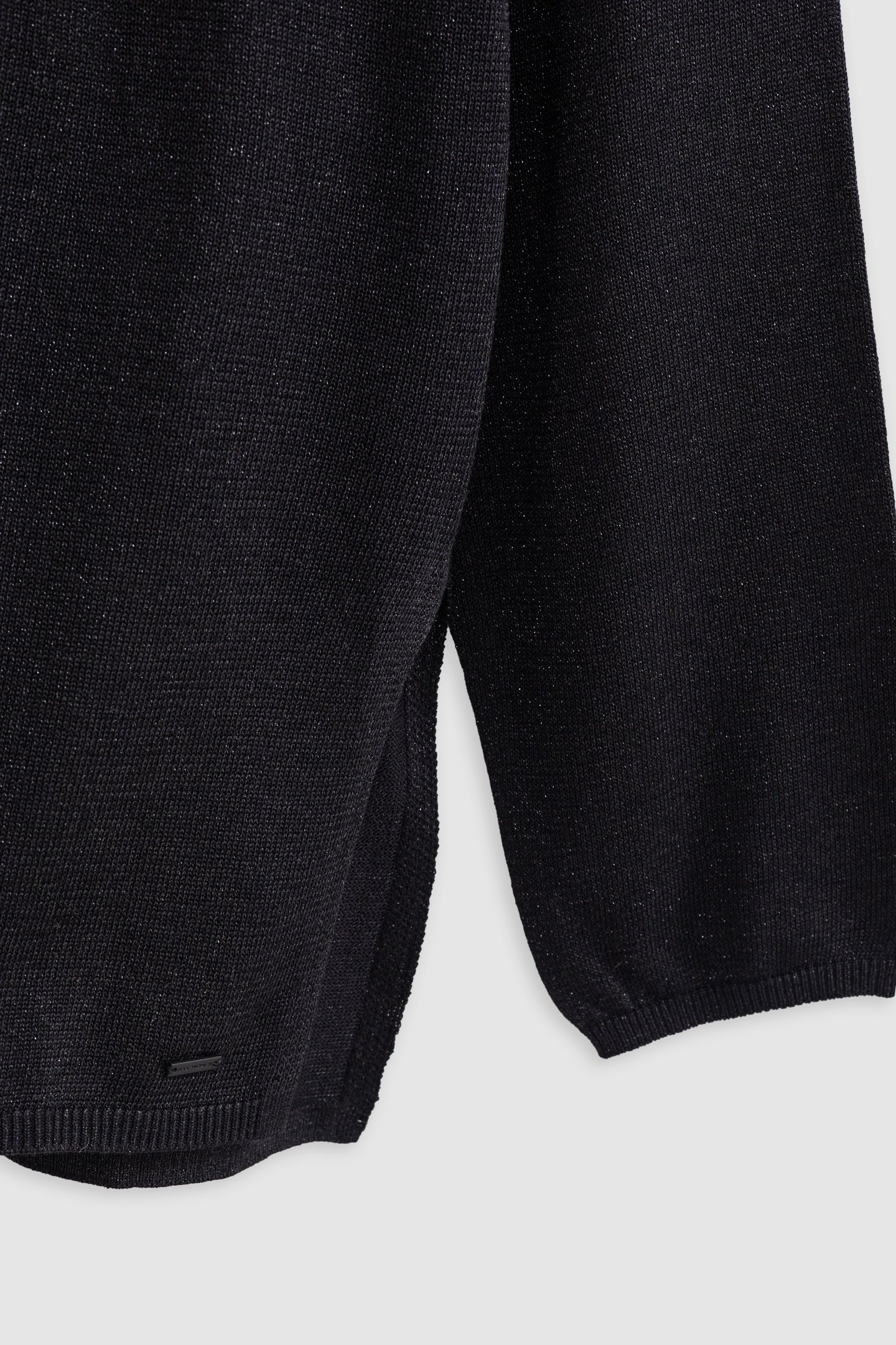 BLACK KNITTED SWEATER LUREX STUDDED MESSAGE 2