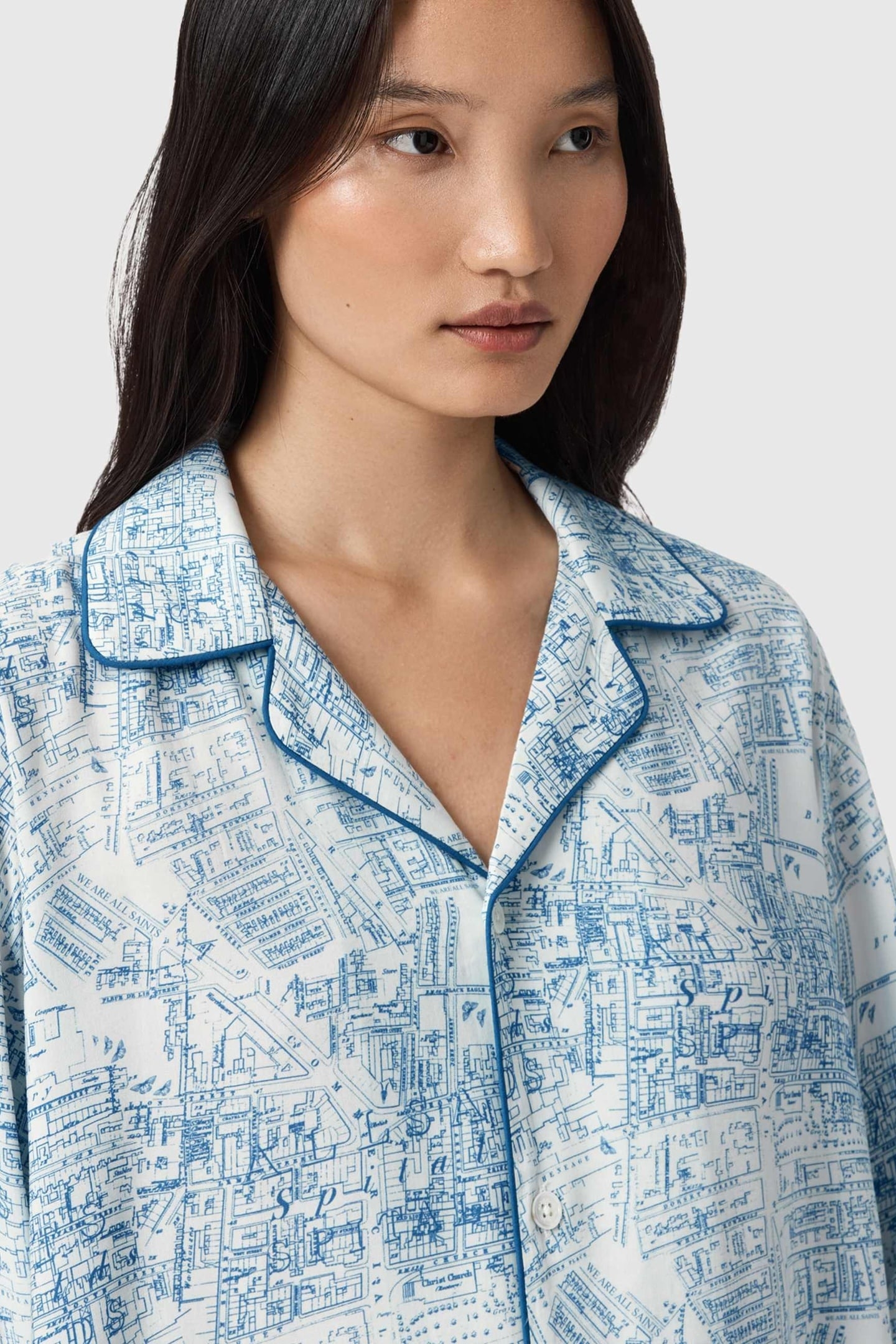 MAUDE PJ SET MAP BLUE 6