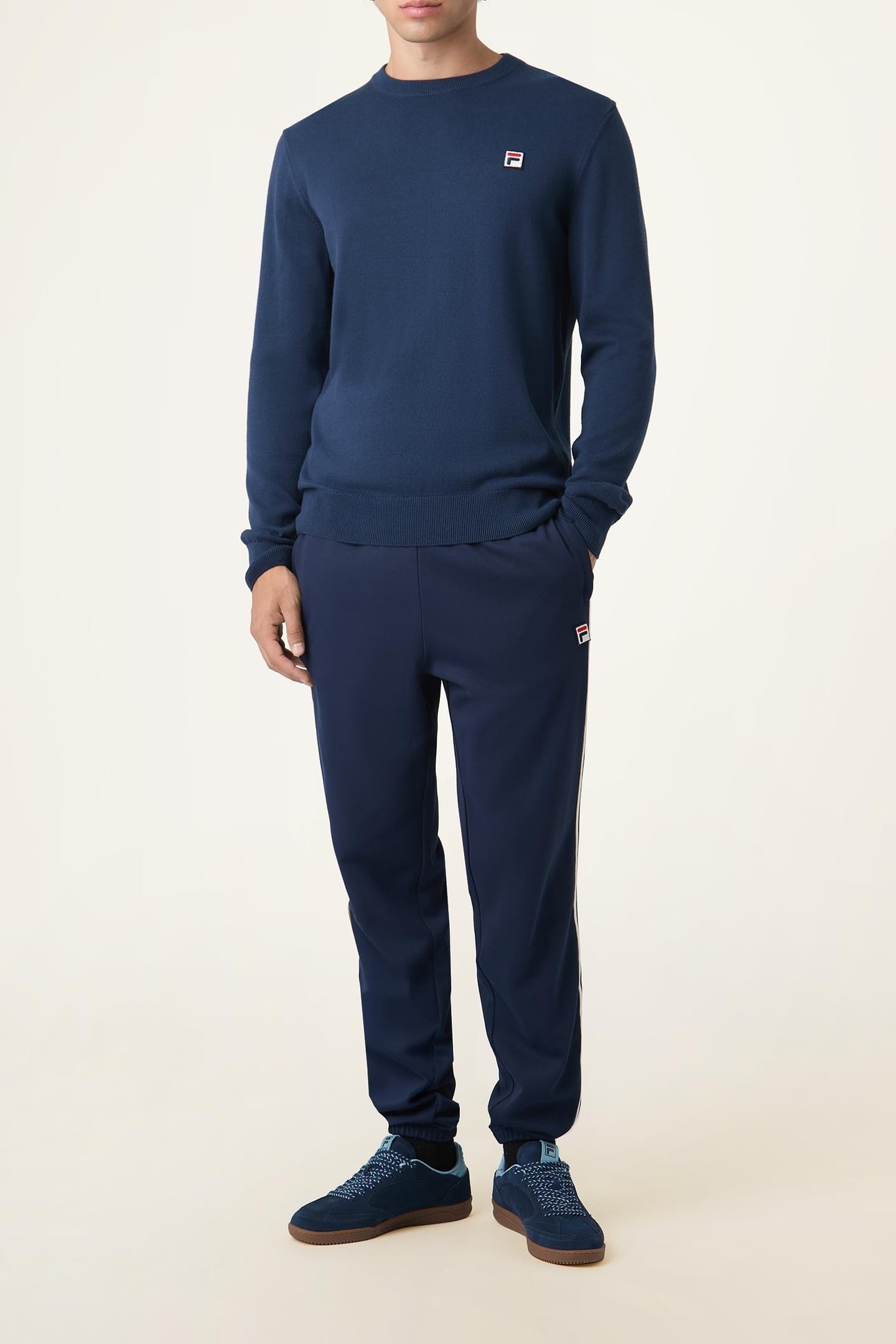 BIELLA SLIM CREWNECK KNIT SWEATER BLACK IRIS 2