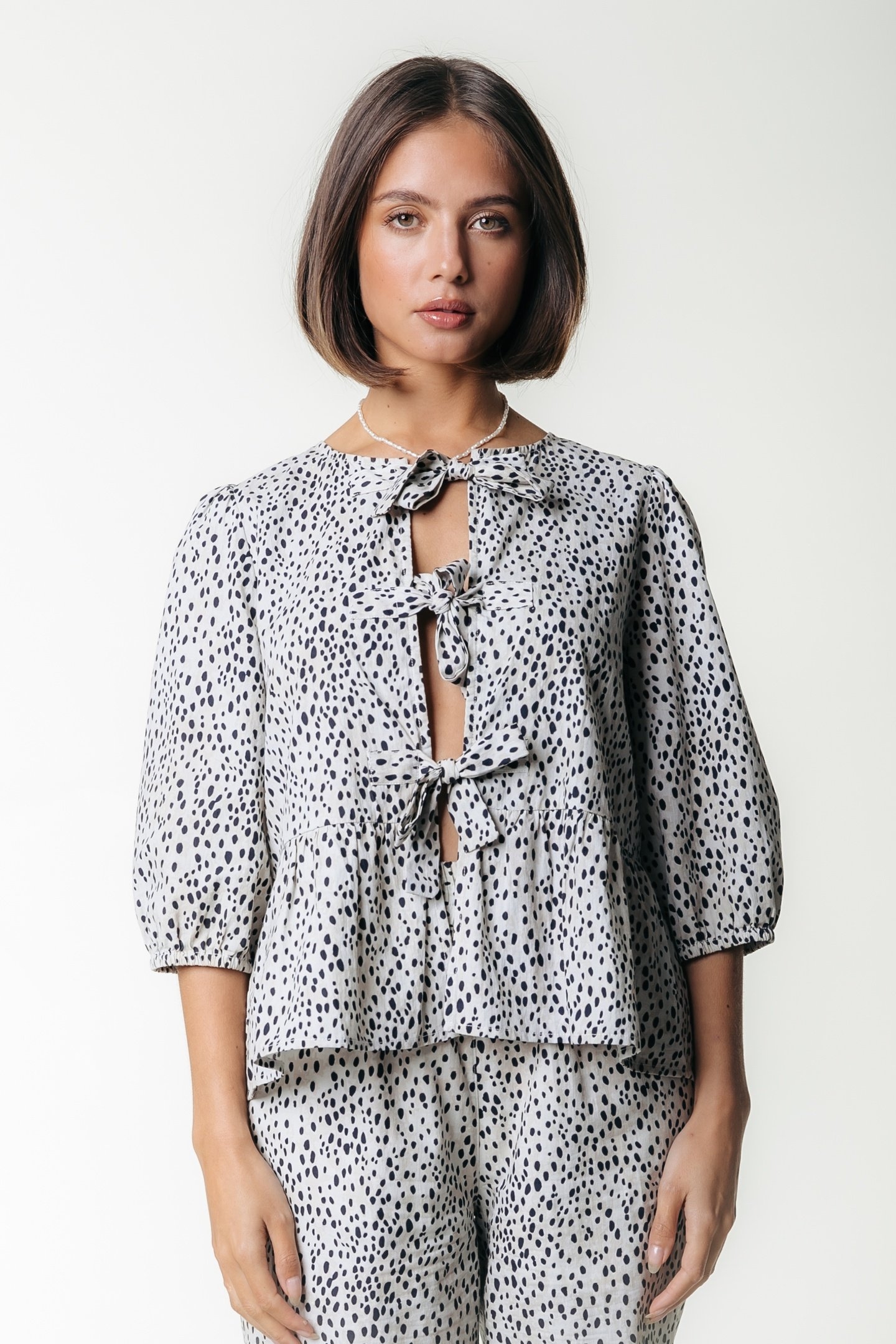 LINA CHEETAH BOW TOP BEIGE 1