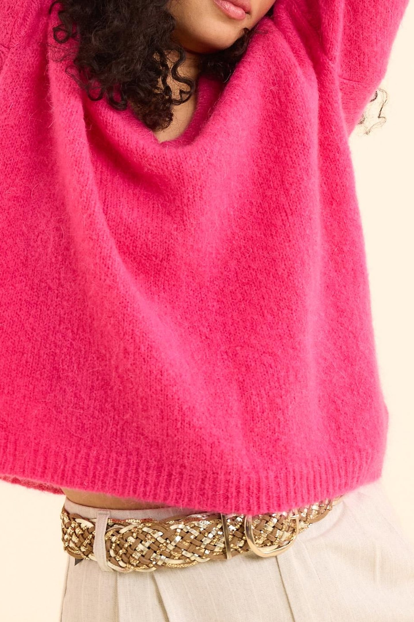 MAGENTA KNITTED SWEATER MAGENTA 7