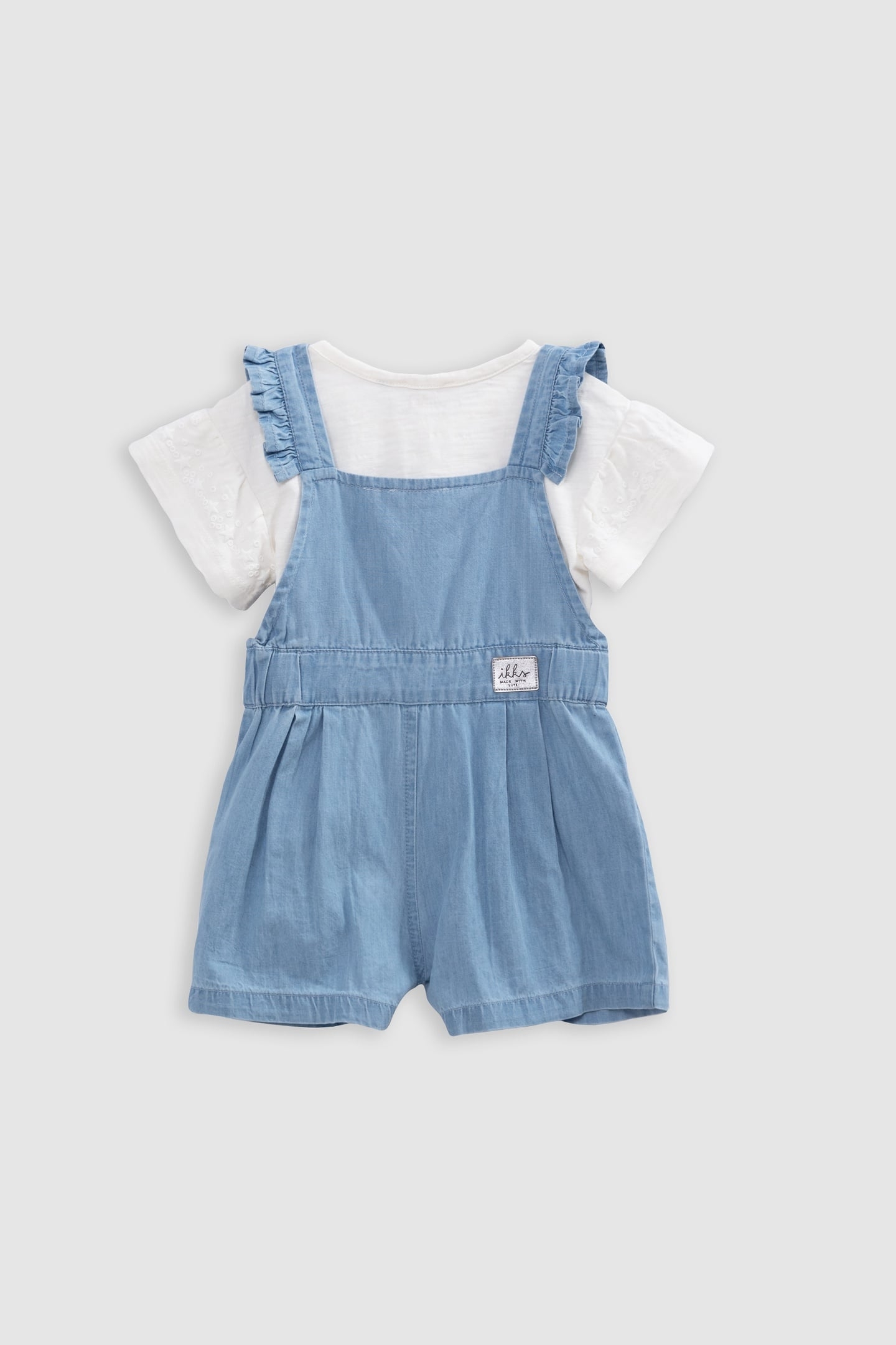 BLUE OVERALLS AND ECRU T-SHIRT SET 3