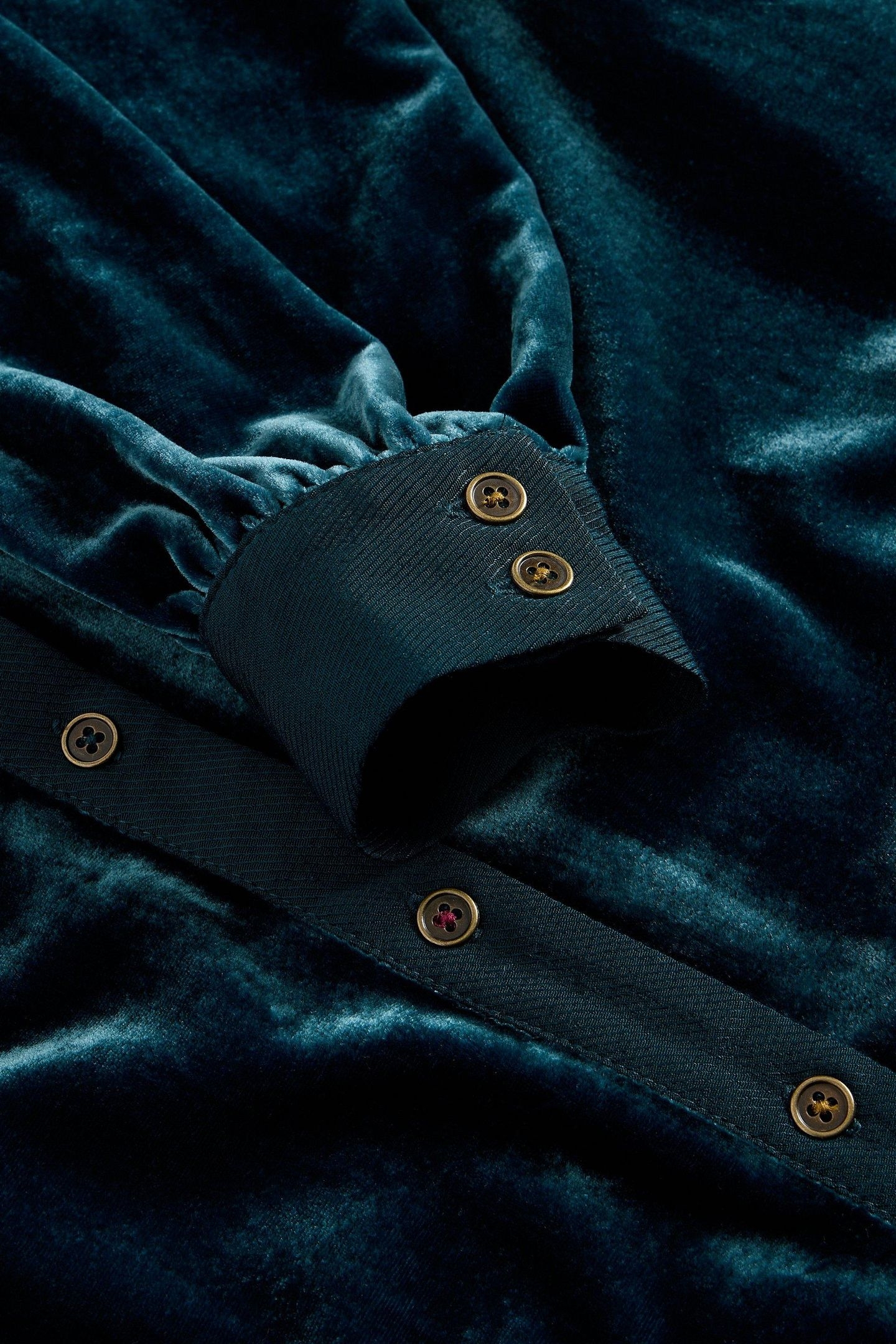 OLIVE VELVET TUNIC DARK TEAL 4