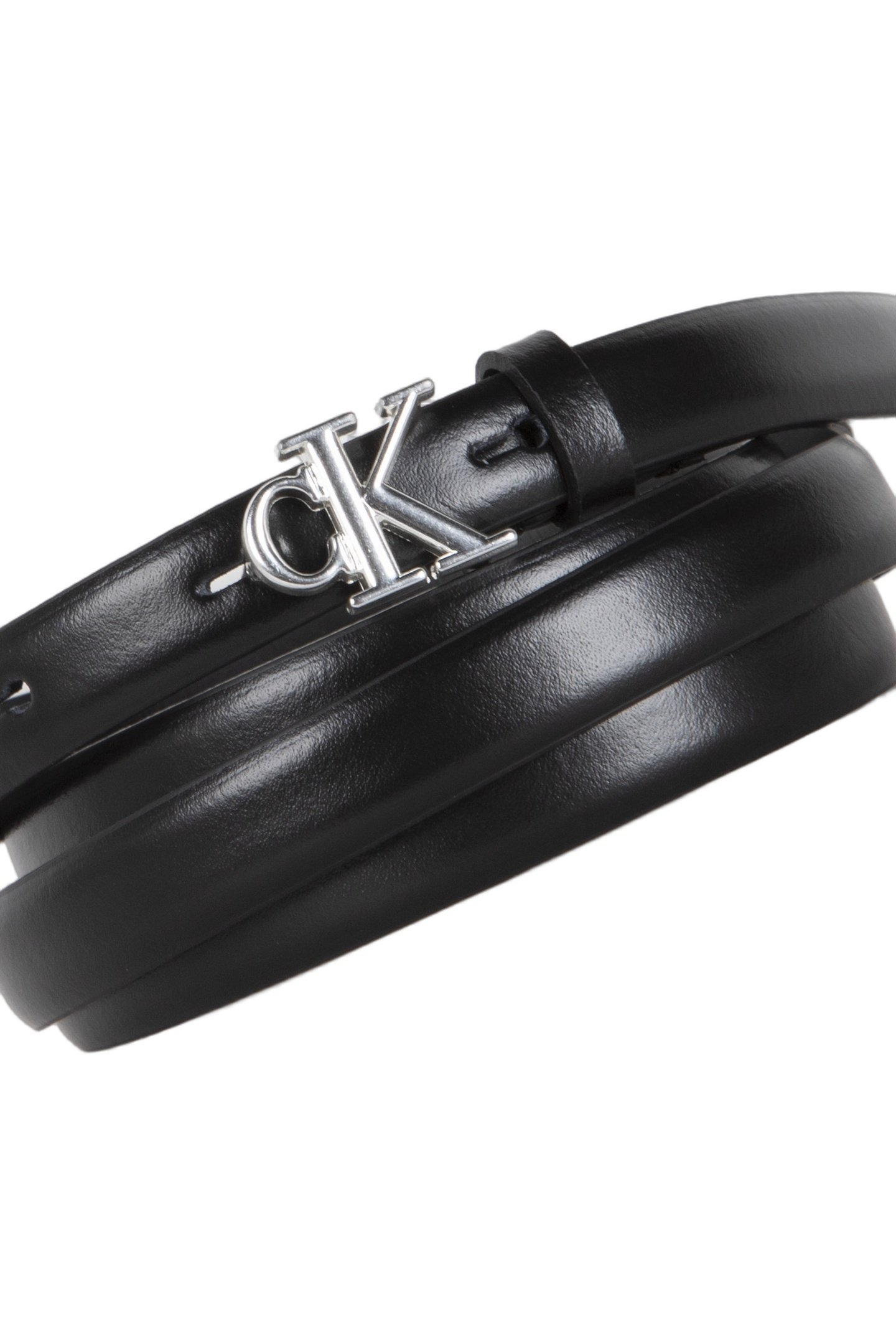 CK BUCKLE 15MM FIXED BELT BLACK/OLD SILVER 2
