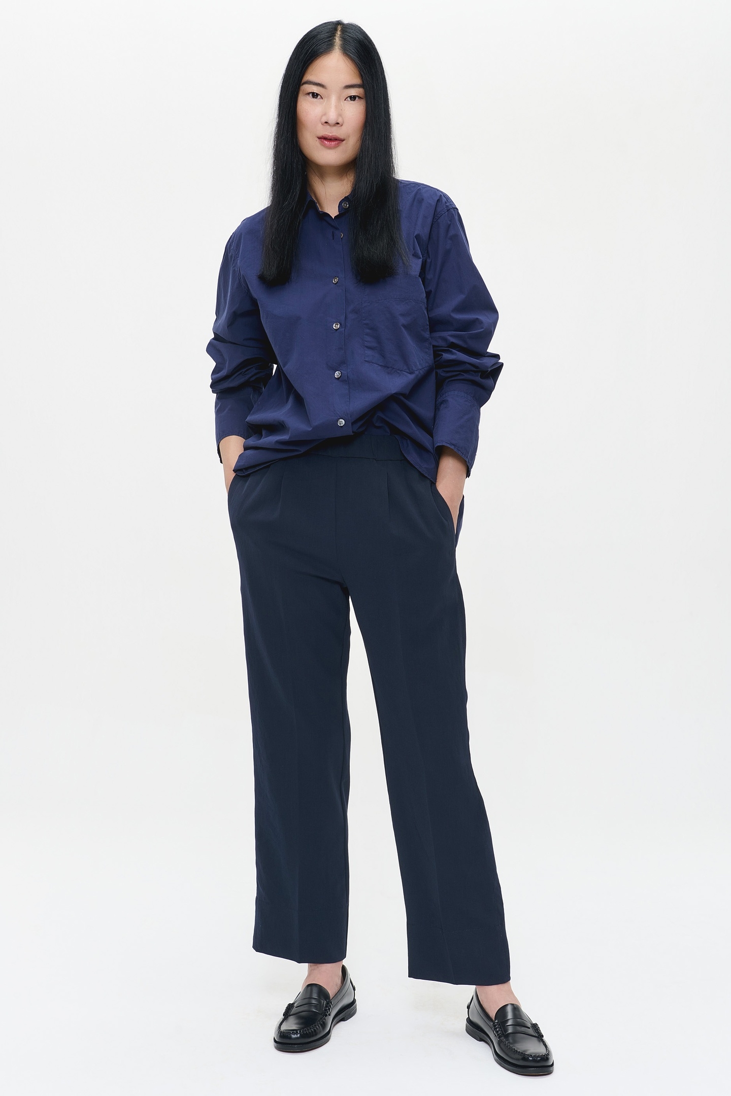 POPLIN SHIRT MIDNIGHT BLUE 2