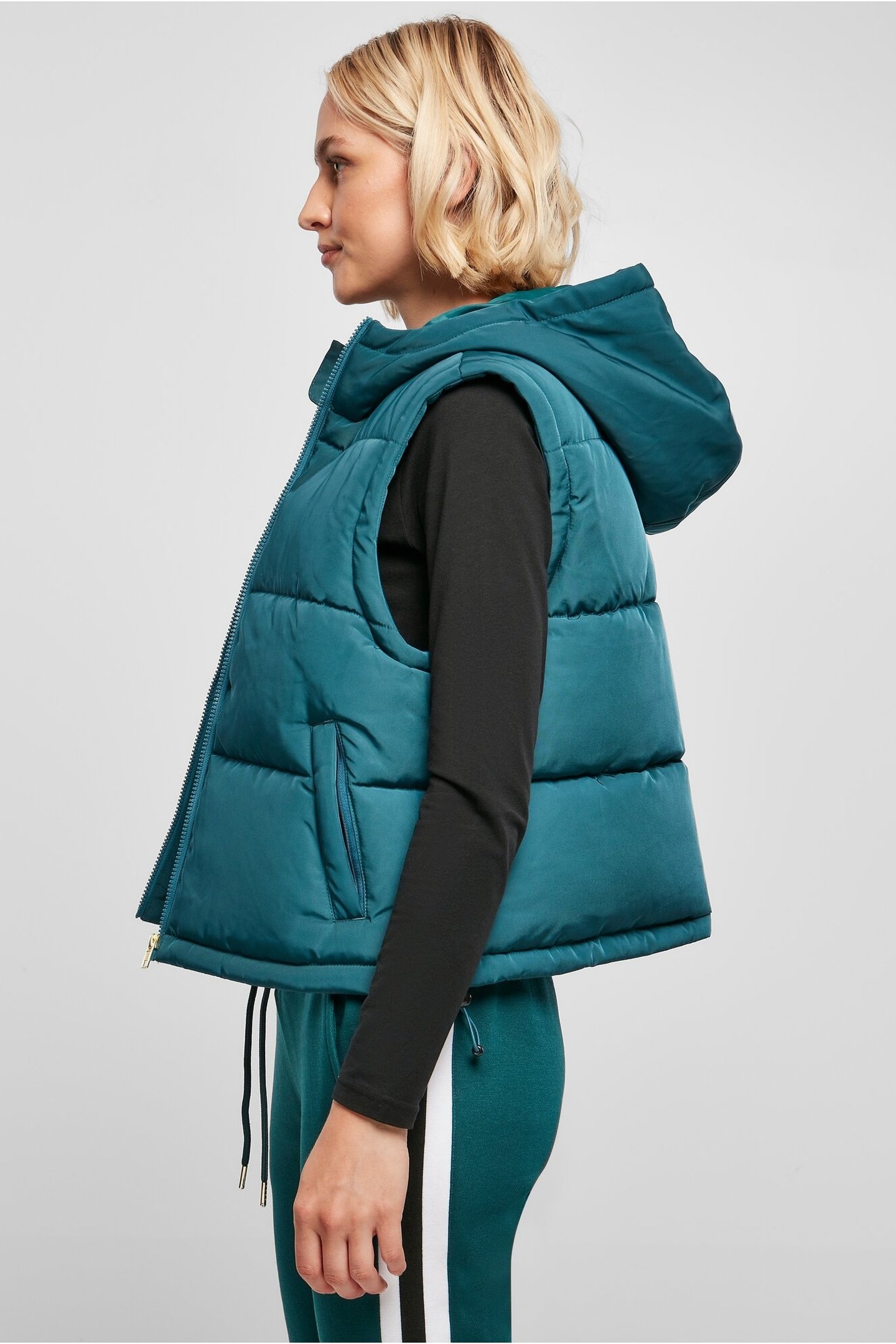 LADIES RECYCLED TWILL PUFFER VEST JASPER 5