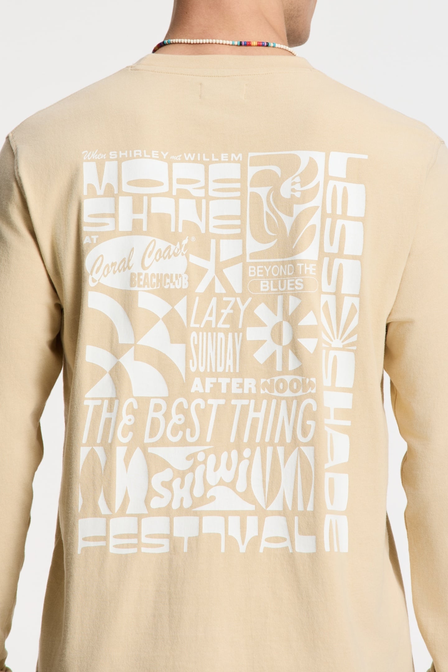 NOAH RELAXED LONGSLEEVE PARADISE BLOCK BEIGE SAND 5