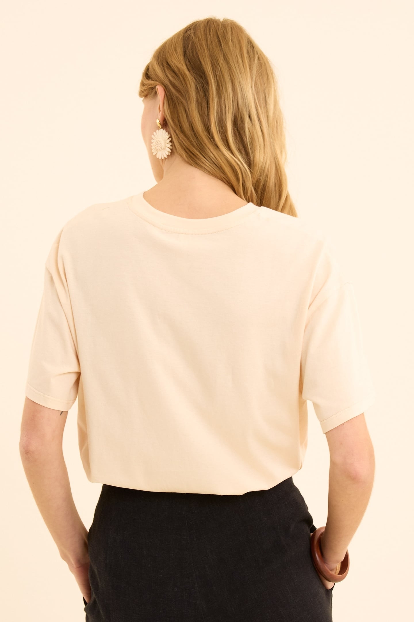 SHORT-SLEEVED ECRU FLORAL T-SHIRT ECRU 4