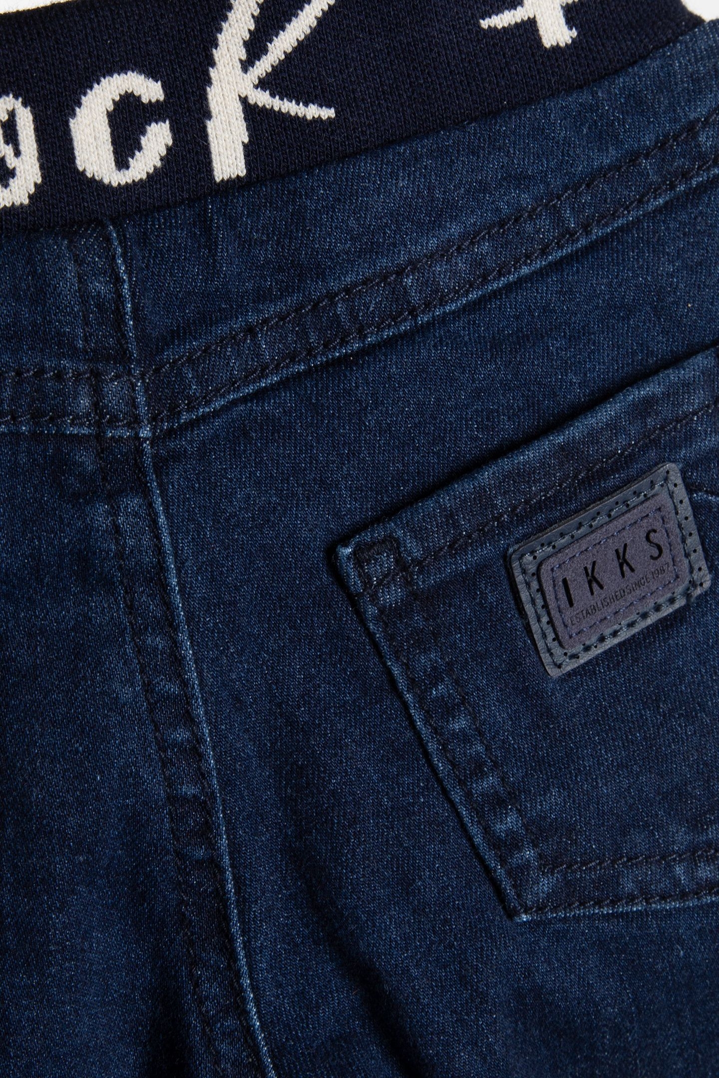 VINTAGE BLUE JEANS WITH A MESSAGE AND ORGANIC COTTON BELT FO 3