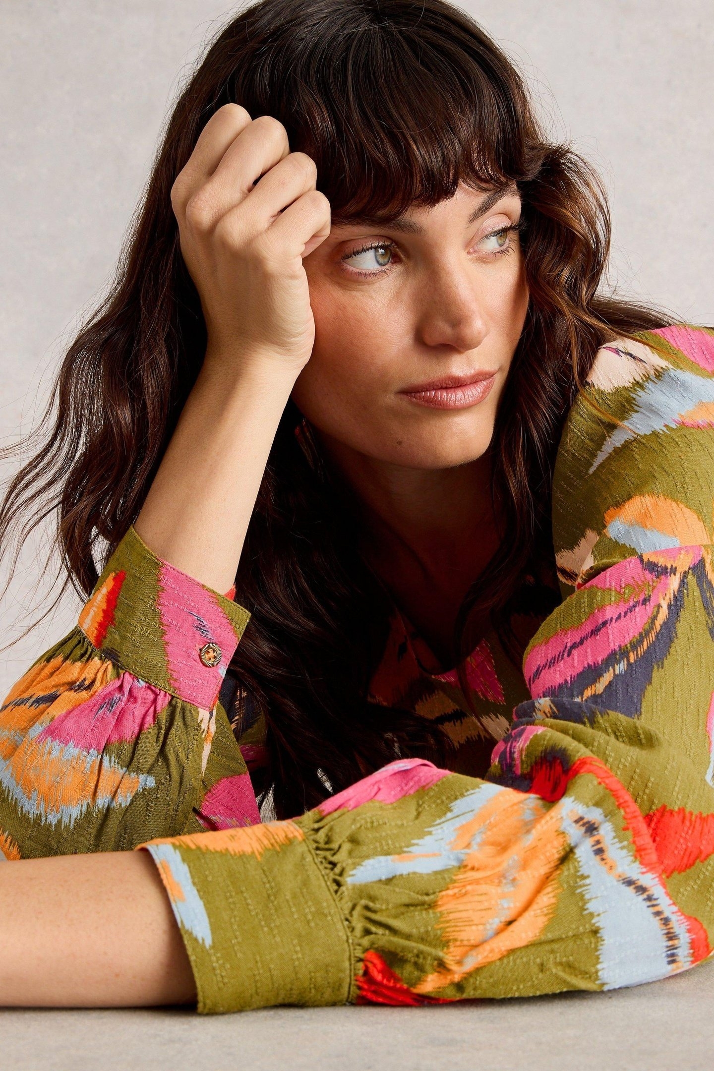 ULLA TOP GREEN MULTI 5