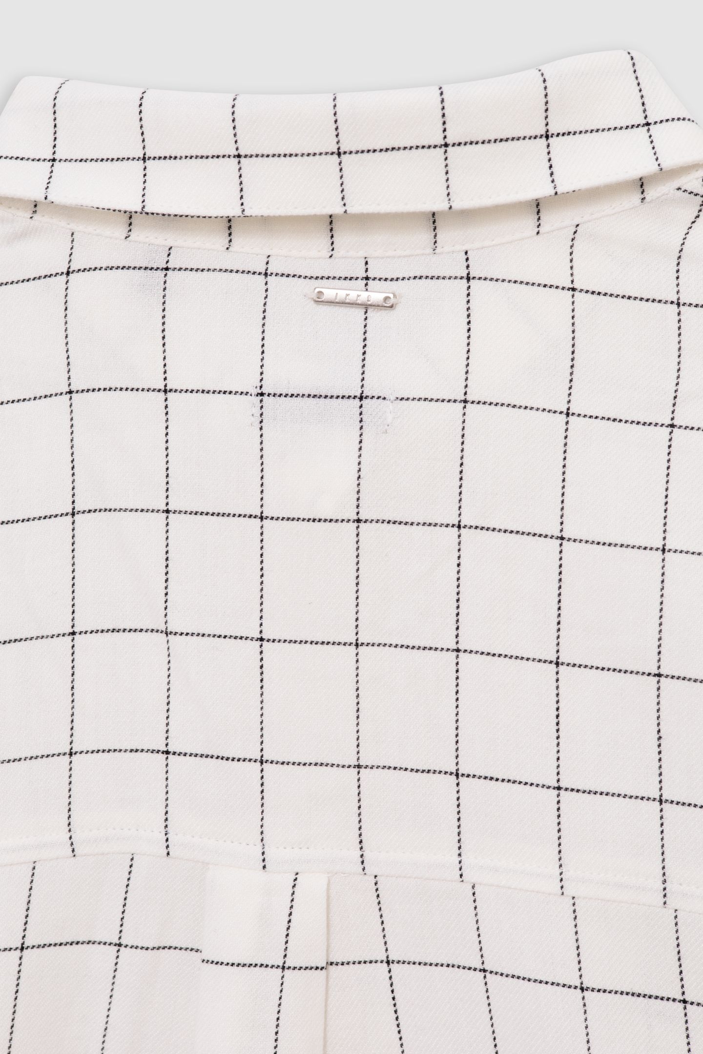 GIRL'S ECRU SHIRT WITH BLACK CHECK PATTERN 5