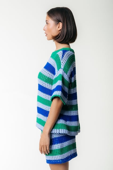 HOPE CROCHET STRIPE TOP SS MULTICOLOR 2